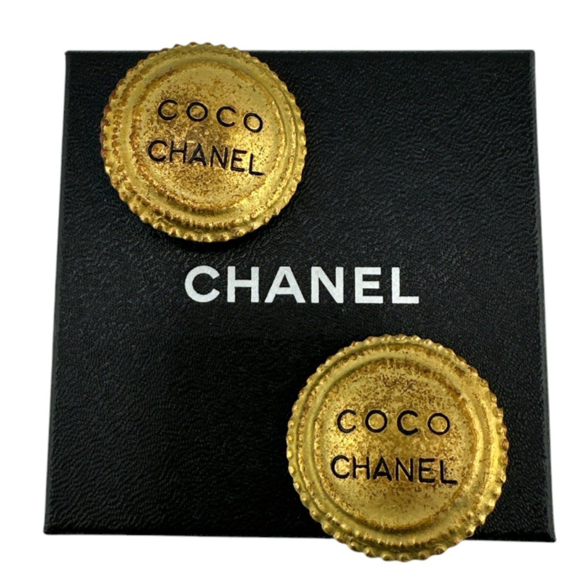 Chanel CHANEL Earrings Vintage Circle Gold Size ONE SIZE - 1 Thumbnail