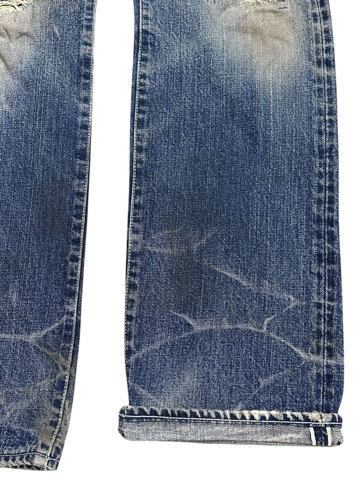 14th Addiction Vintage Japanese Brand Selvedge Mud Wash Distressed Jeans Size US 31 - 11 Thumbnail