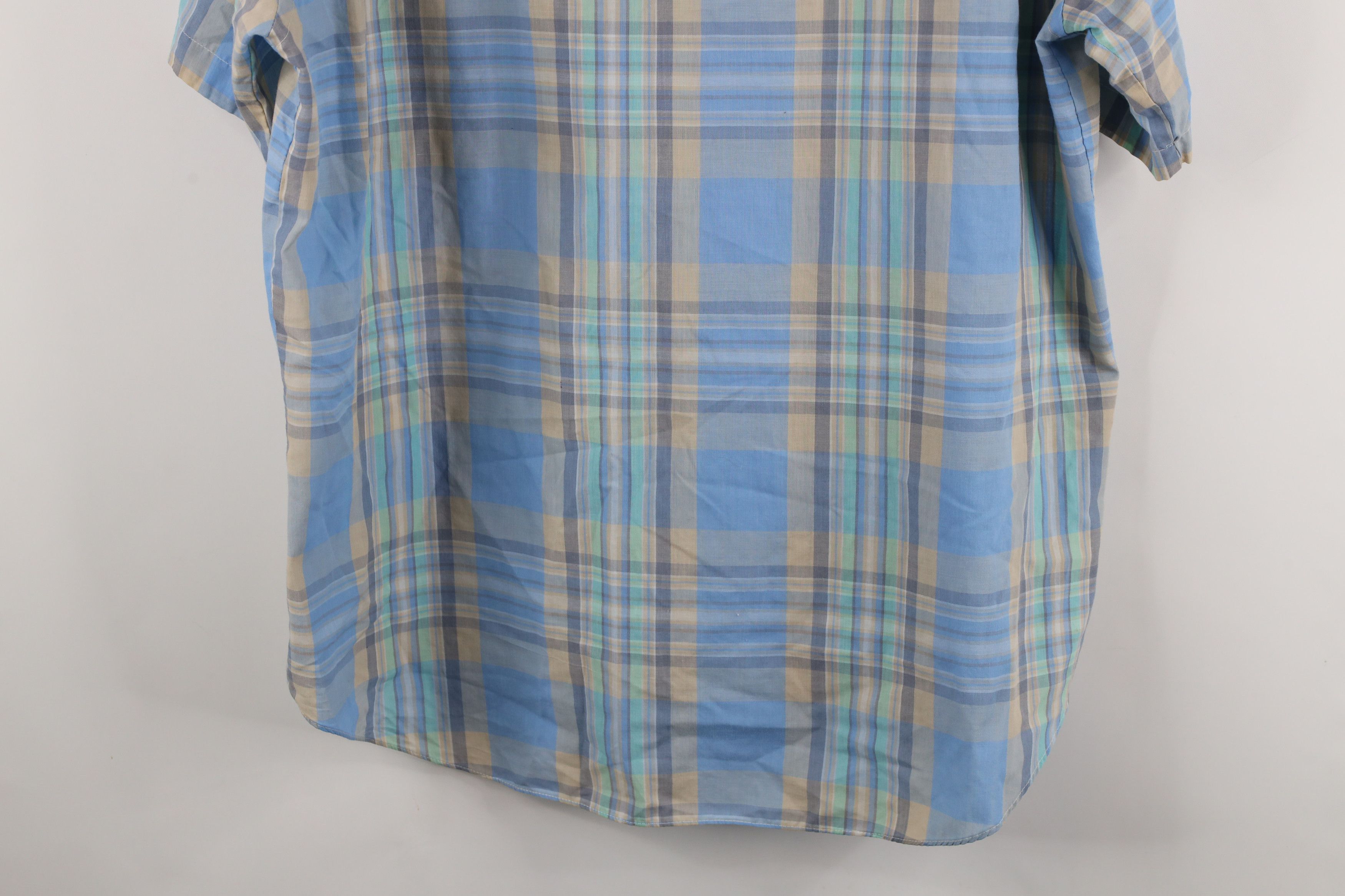 Levi's × Vintage Vintage 80s Levis Plaid Short Sleeve Button Down Shirt Size US XL / EU 56 / 4 - 12 Thumbnail