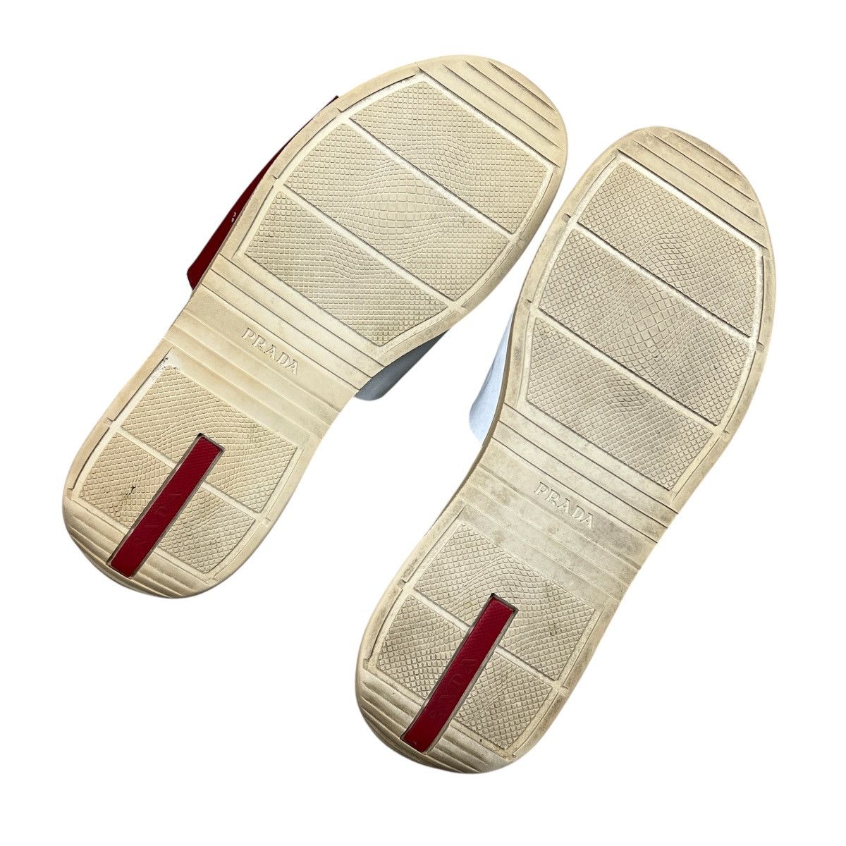 Prada Prada Sport White Red Leather Slides Sandals Men's Custom Size US 9.5 / EU 42-43 - 7 Thumbnail