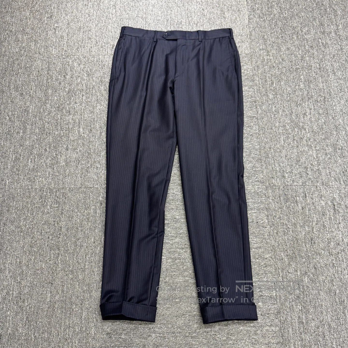 Ermenegildo Zegna Ermenegildo Zegna Vertical striped wool casual pants| Size US 32 / EU 48 - 1 Thumbnail
