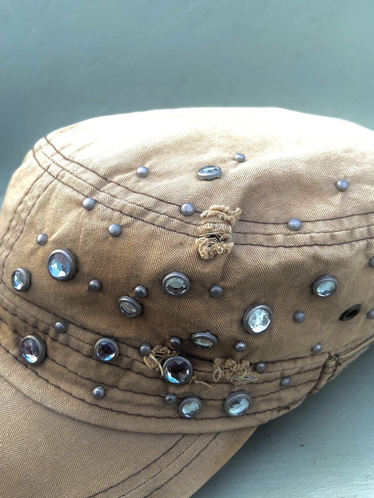 If Six Was Nine 2000s diamond studded patrol hat Size ONE SIZE - 4 Thumbnail