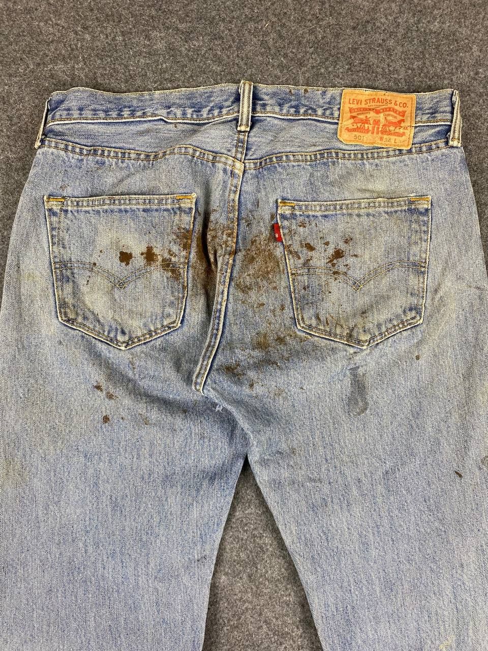 Levi's levis 501 dirty distressed denim Size US 36 / EU 52 - 2 Thumbnail