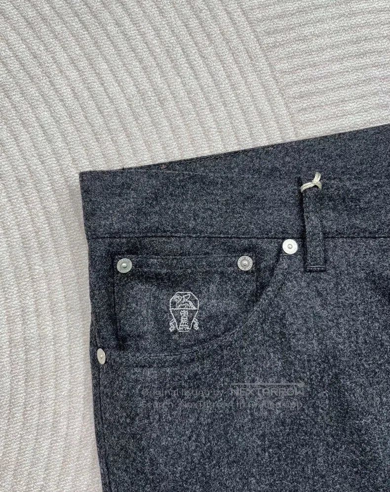 Brunello Cucinelli Brunello Cucinelli Gray Wool Casual Pants. Size US 38 / EU 54 - 4 Thumbnail