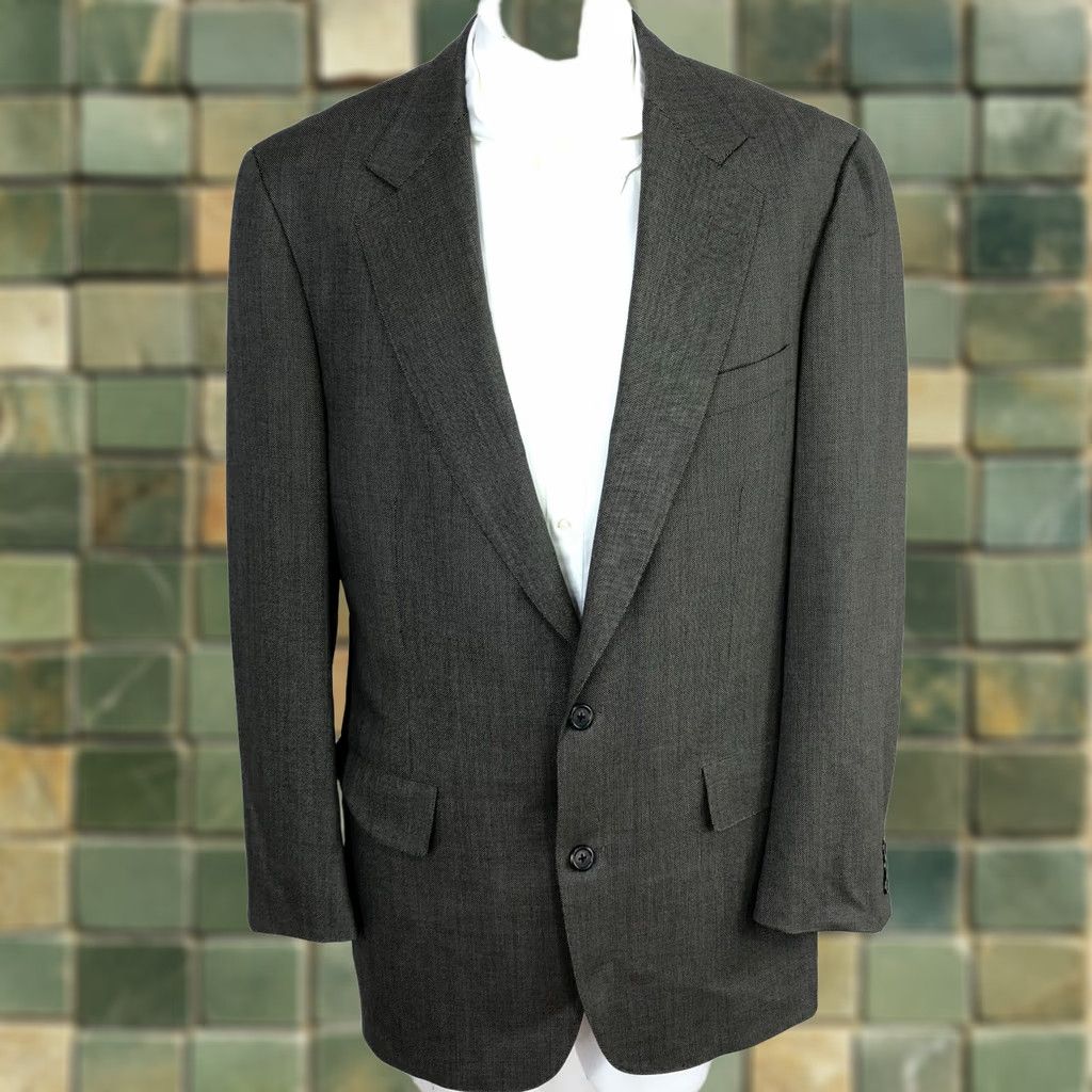 Brooks Brothers Brooks Brothers 42 Long Men's Wool Blend Two Suit Sport Coat Jacket Brown Notch Lapel Single-Breasted Two-Button Blazer/Coat N/A Size 42R - 1 Thumbnail