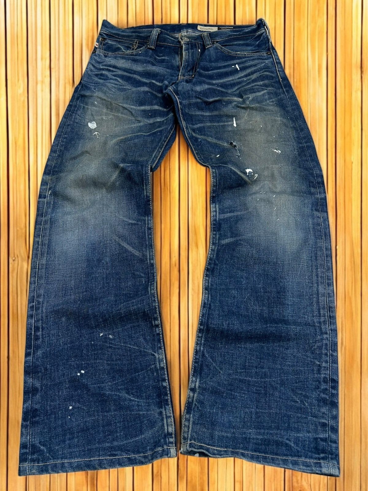 Japanese Brand × Vintage Nippon Japan Made Jean Statement Pants Splatter Painter Size US 31 - 1 Thumbnail