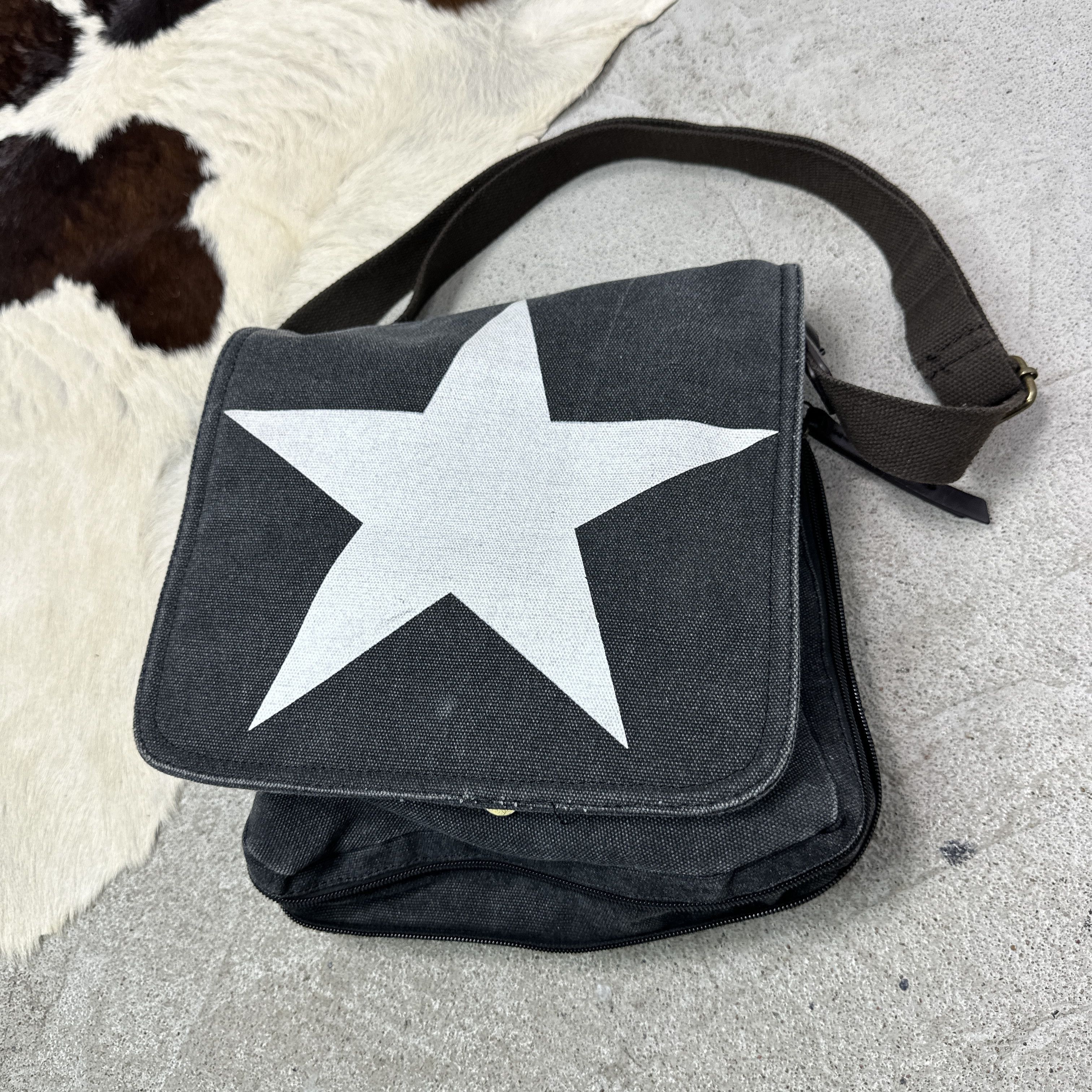 Vintage Vintage Printed Star Washed Shoulder Bag Y2K Size ONE SIZE - 7 Thumbnail