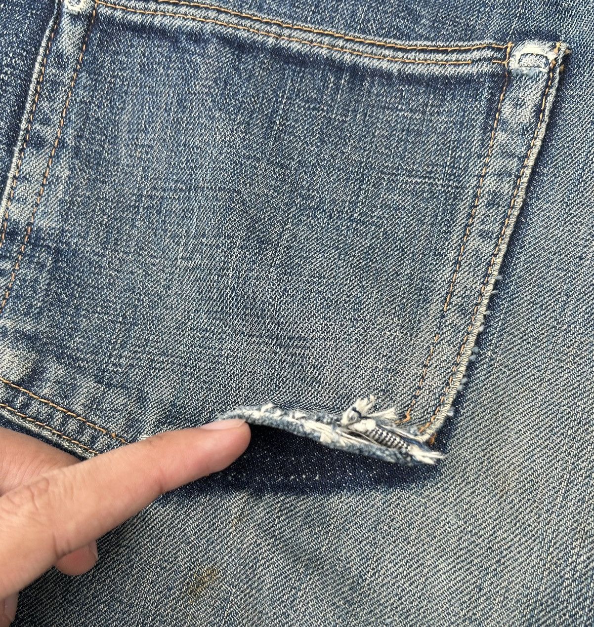 Kapital VINTAGE WAREHOUSE SELVEDGE DISTRESSED DENIM JEANS Size US 28 / EU 44 - 14 Thumbnail