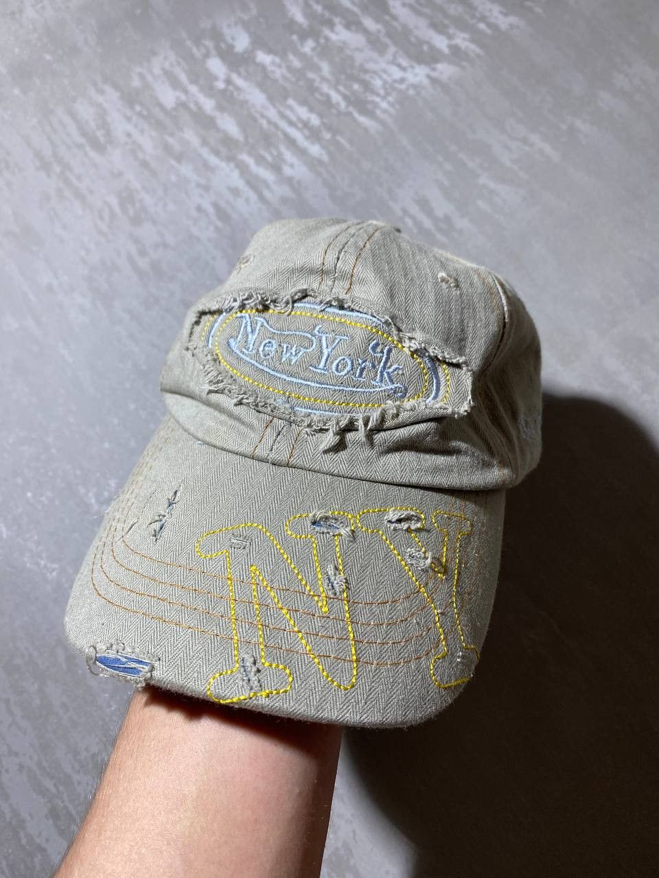 Vintage Vintage new york cap hat Distressed OS Size ONE SIZE - 1 Thumbnail