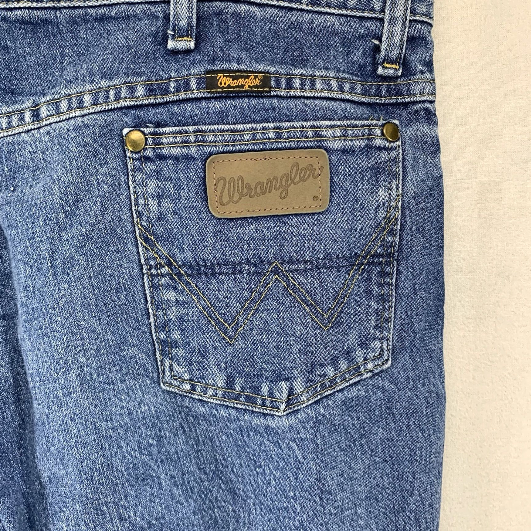 Wrangler VINTAGE Wrangler George Strait Cowboy Cut Mens Jeans 40x30 Western Retro Cotton Blue Size US 40 / EU 56 - 3 Thumbnail
