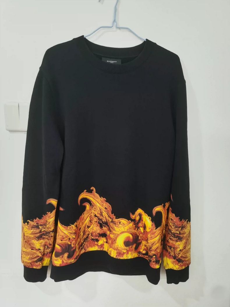 Givenchy Givenchy Flame Hooded Sweatshirt Size US S / EU 44-46 / 1 - 1 Thumbnail