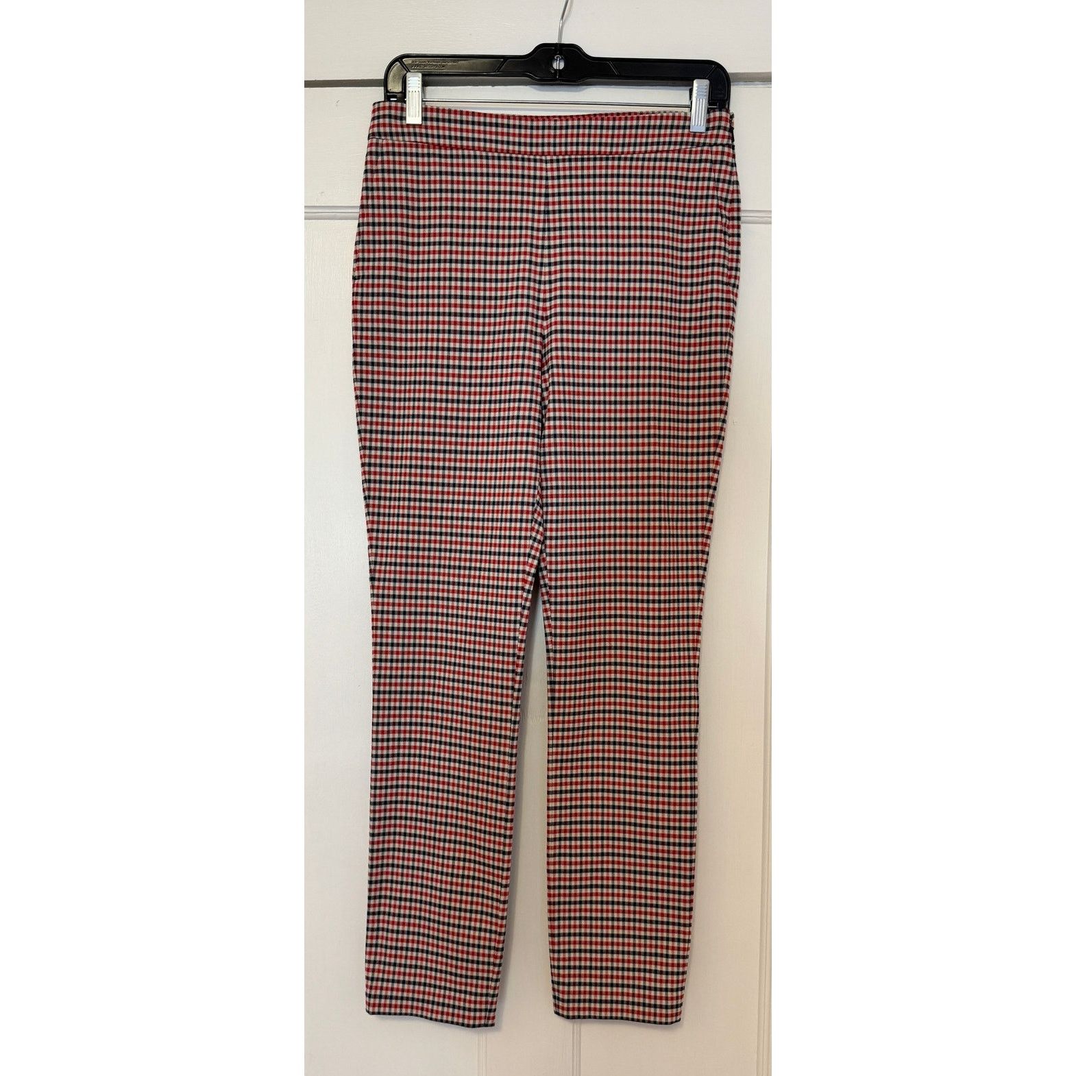 NWOT Sezane Clara Trousers Mid-Rise Plaid Pants Size 36