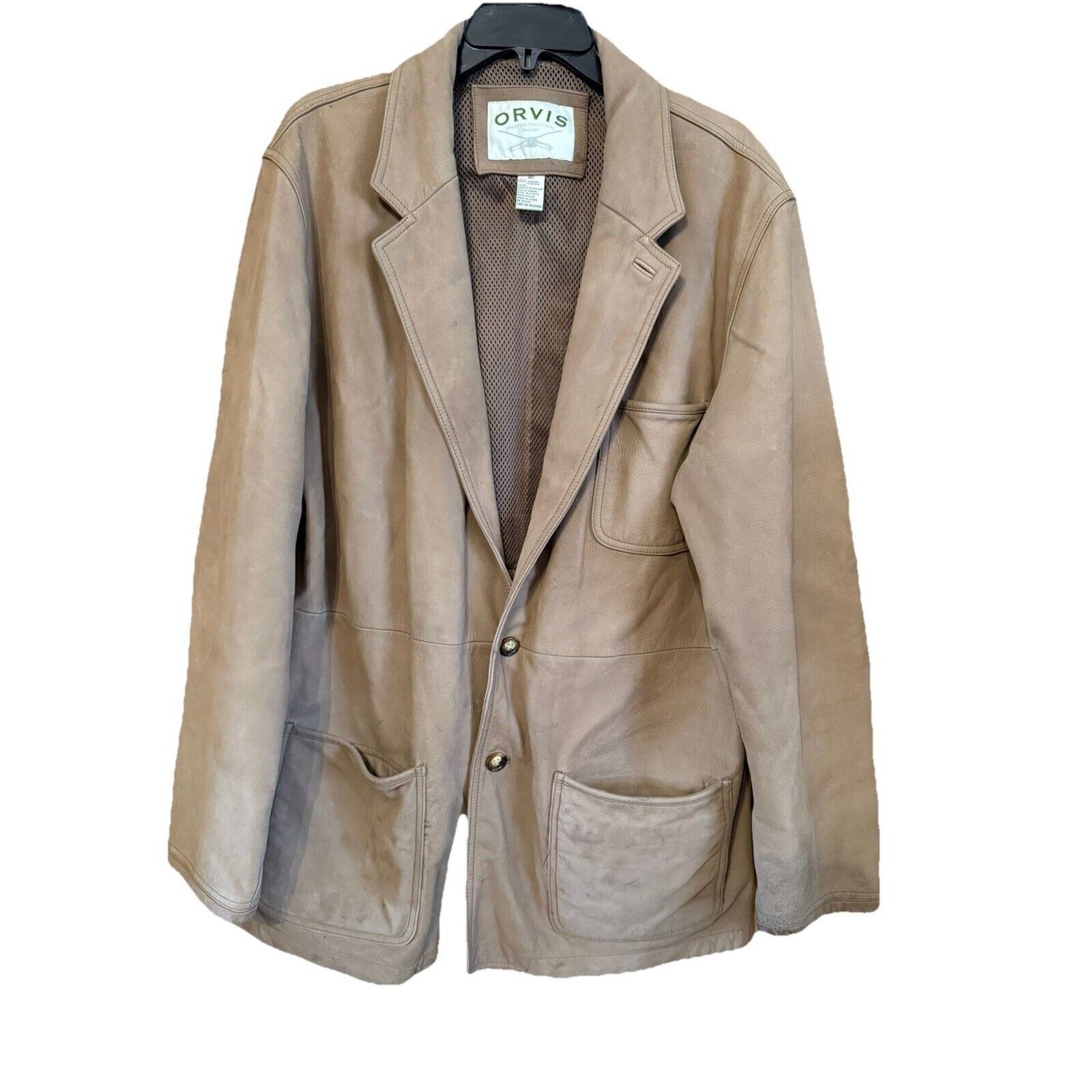 Orvis Vintage Orvis Leather Bandera Suede Blazer Mesh Lined Size US S / EU 44-46 / 1 - 1 Thumbnail