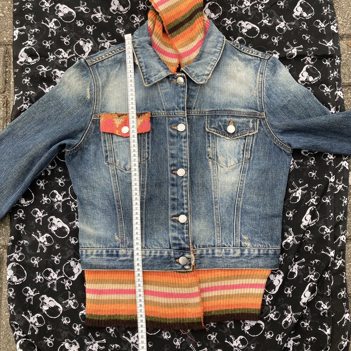 Miss Sixty Miss Sixty 2000’s Italy Denim Distressed Faded Knit Details Size M / US 6-8 / IT 42-44 - 25 Thumbnail