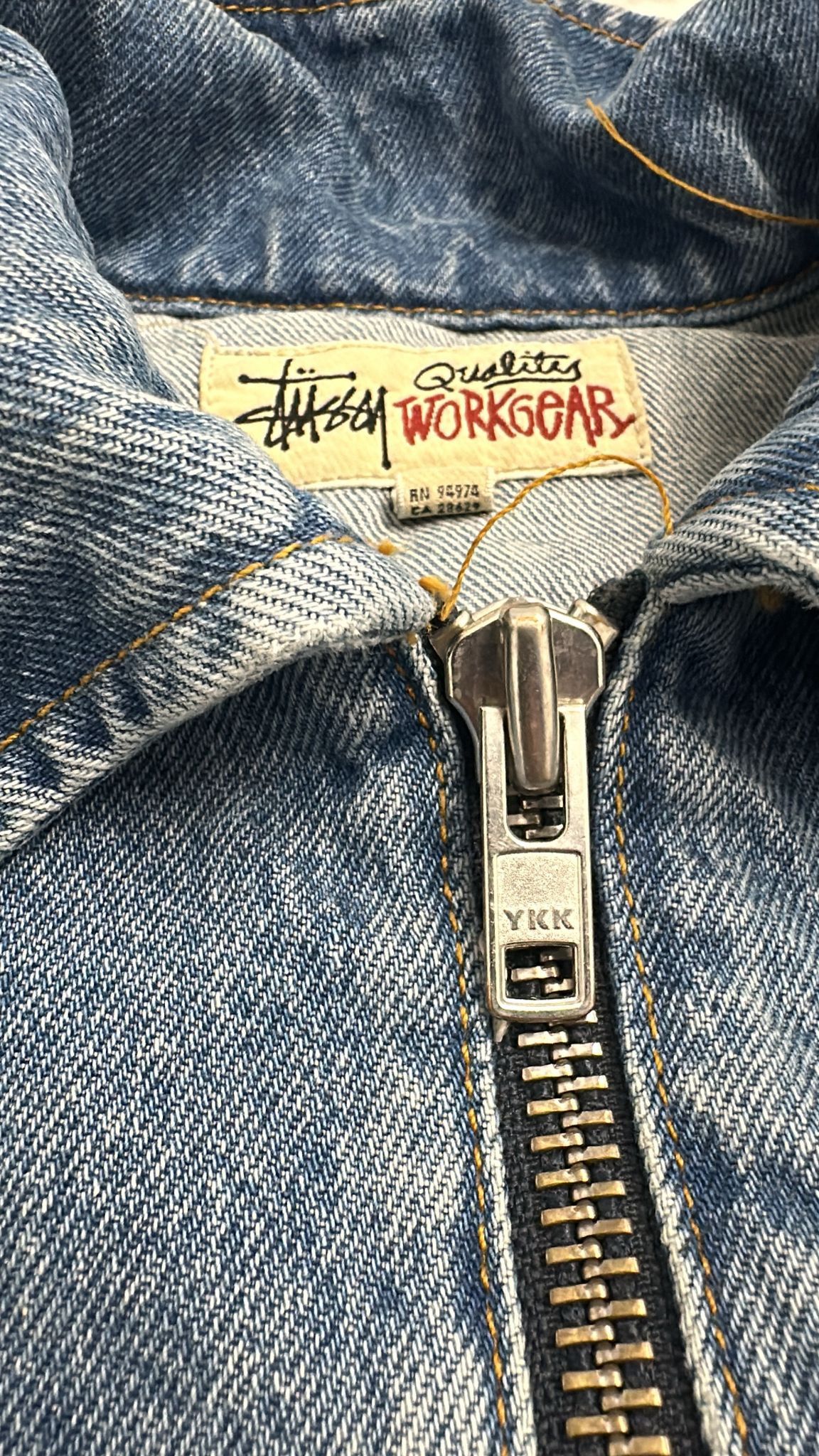 Stussy Stussy FA23 Zip Work Jacket Denim Blue Small Size US S / EU 44-46 / 1 - 3 Thumbnail