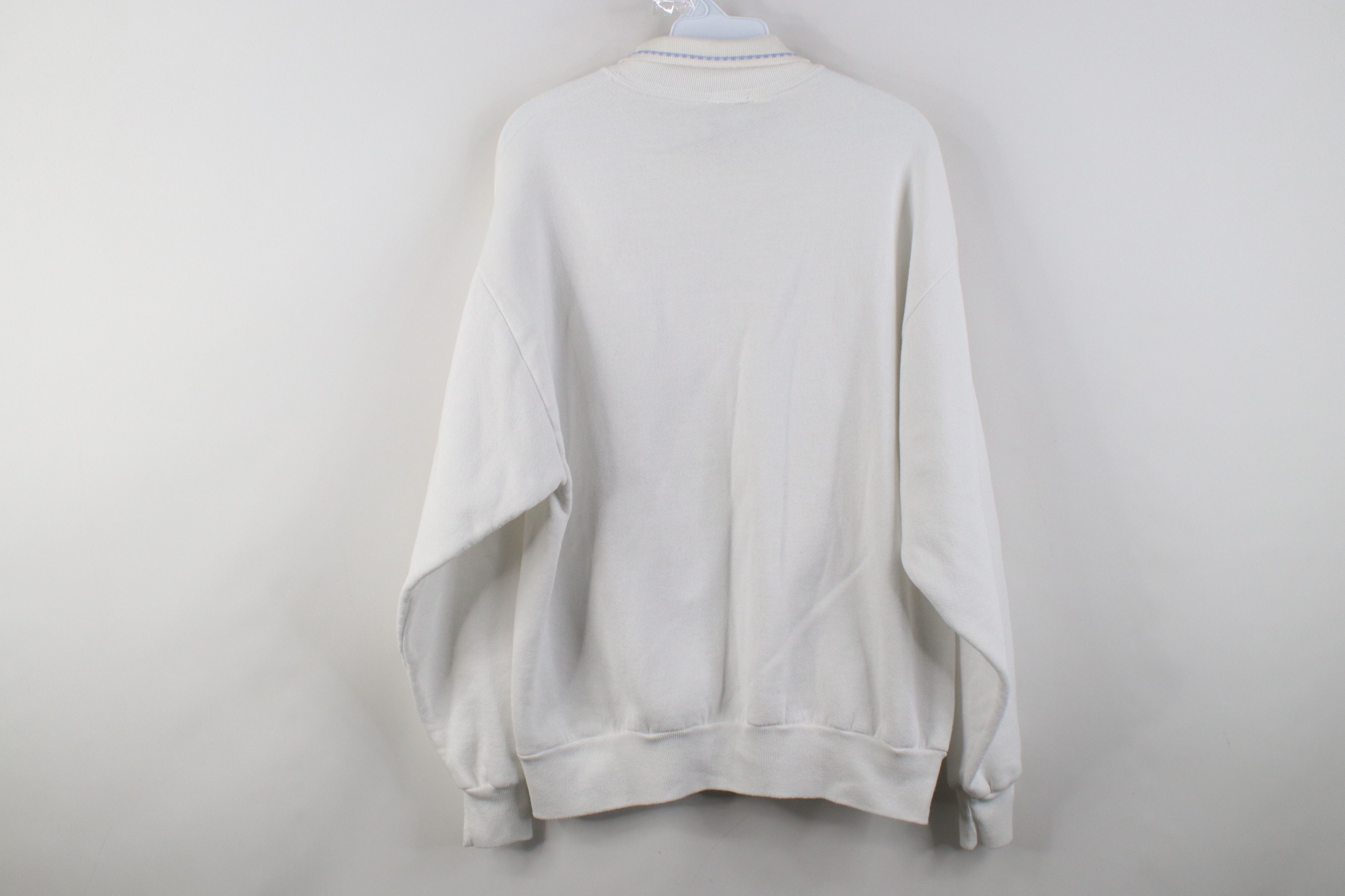 Vintage Vintage 90s Streetwear Bunny Rabbit Collared Sweatshirt Size L / US 10 / IT 46 - 10 Thumbnail