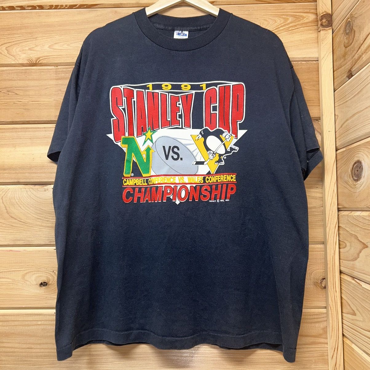 Vintage Vintage Pittsburgh Penguins North Stars Stanley Cup T Shirt Size US XL / EU 56 / 4 - 1 Thumbnail