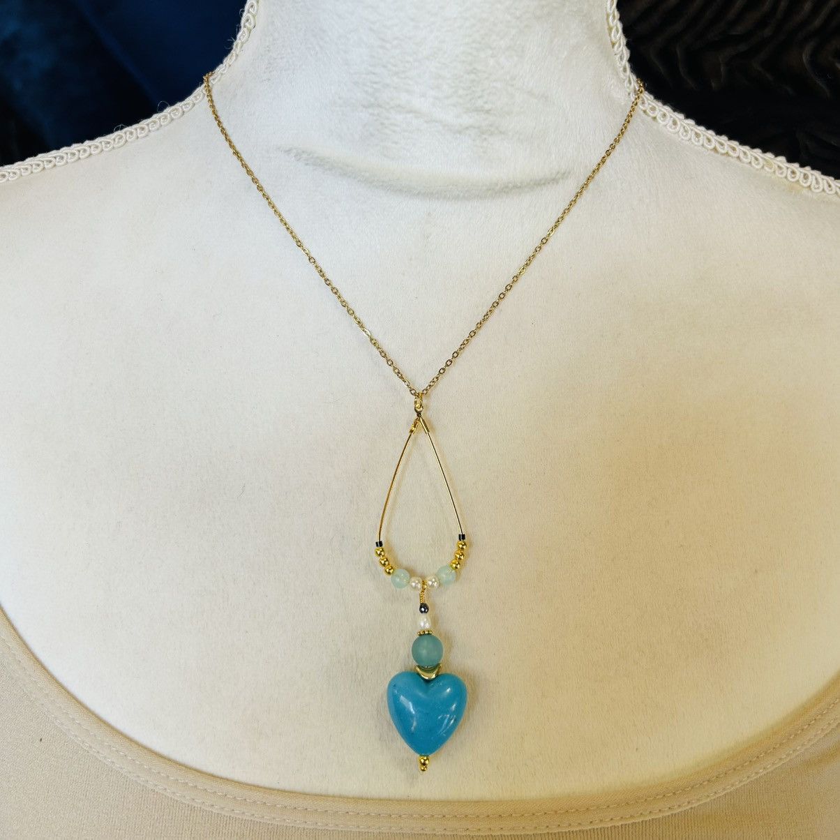 Handmade Handcrafted vintage bead changeable charm pendant necklace Size ONE SIZE - 3 Thumbnail