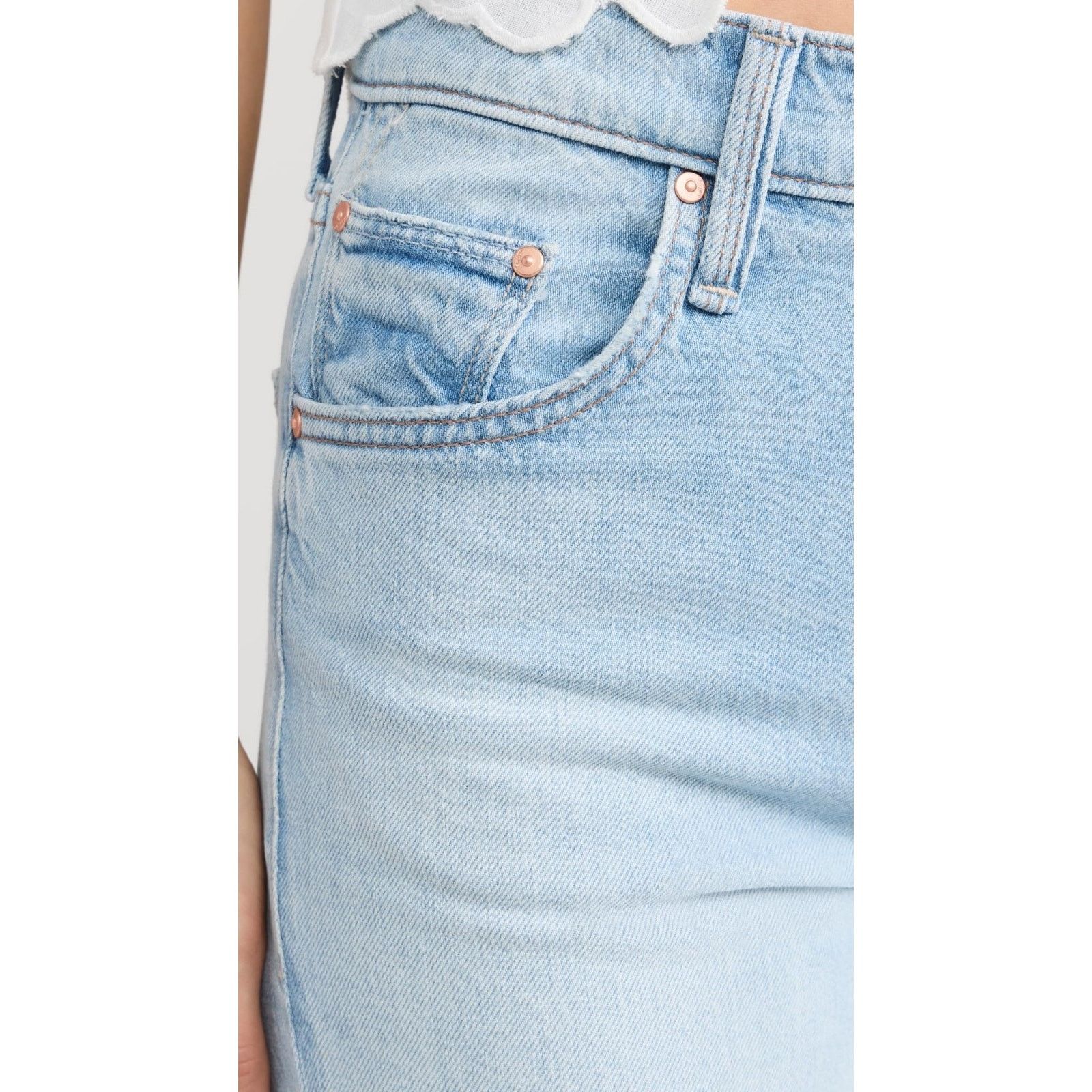 MOTHER Mother Superior The Rambler Zip Flood Jeans Ripped Off - 24 Size 24" / US 00 / IT 34 - 6 Thumbnail