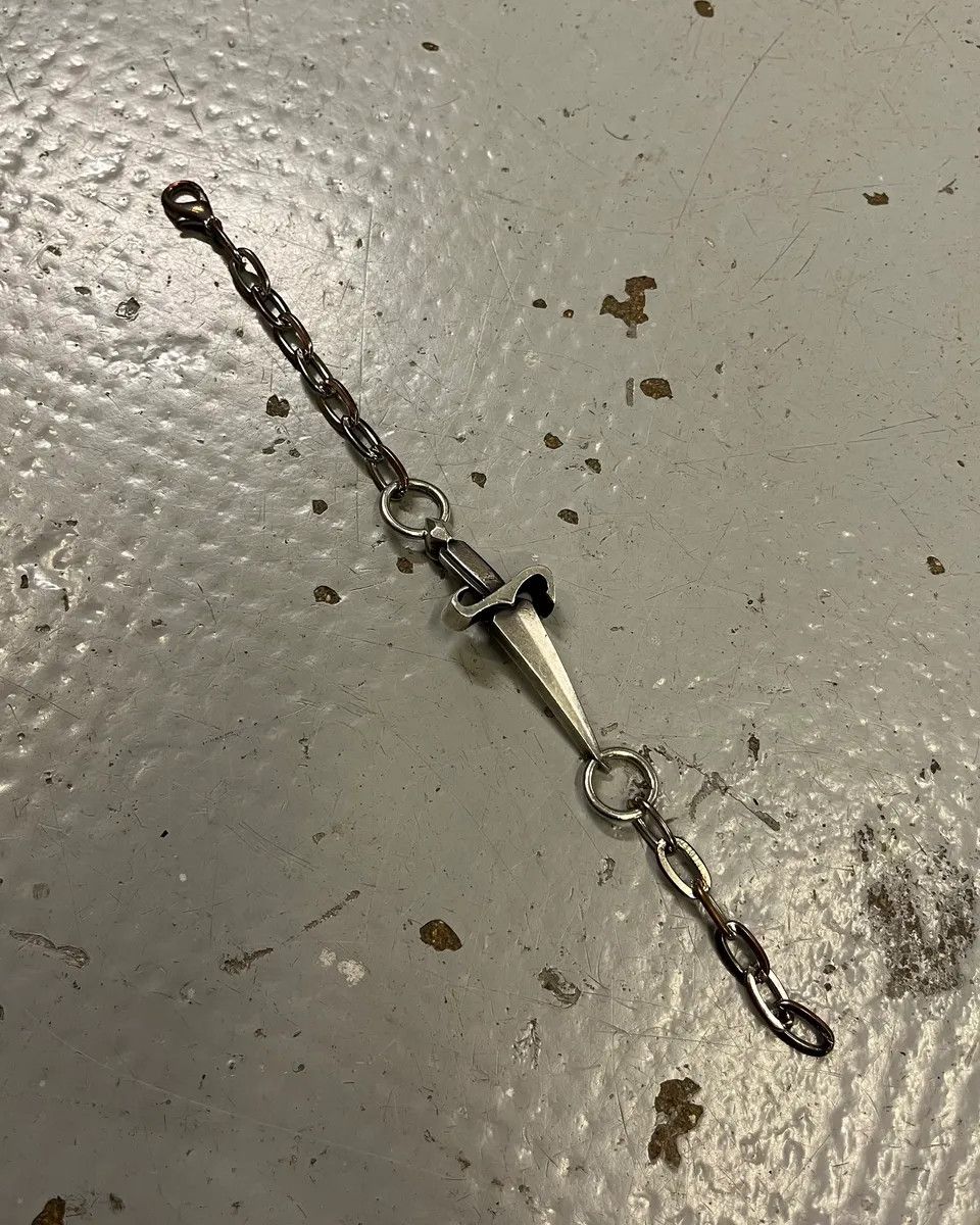 Vintage 2000s Cesare Paciotti Daggers Silver Metal Bracelet Size ONE SIZE - 2 Thumbnail