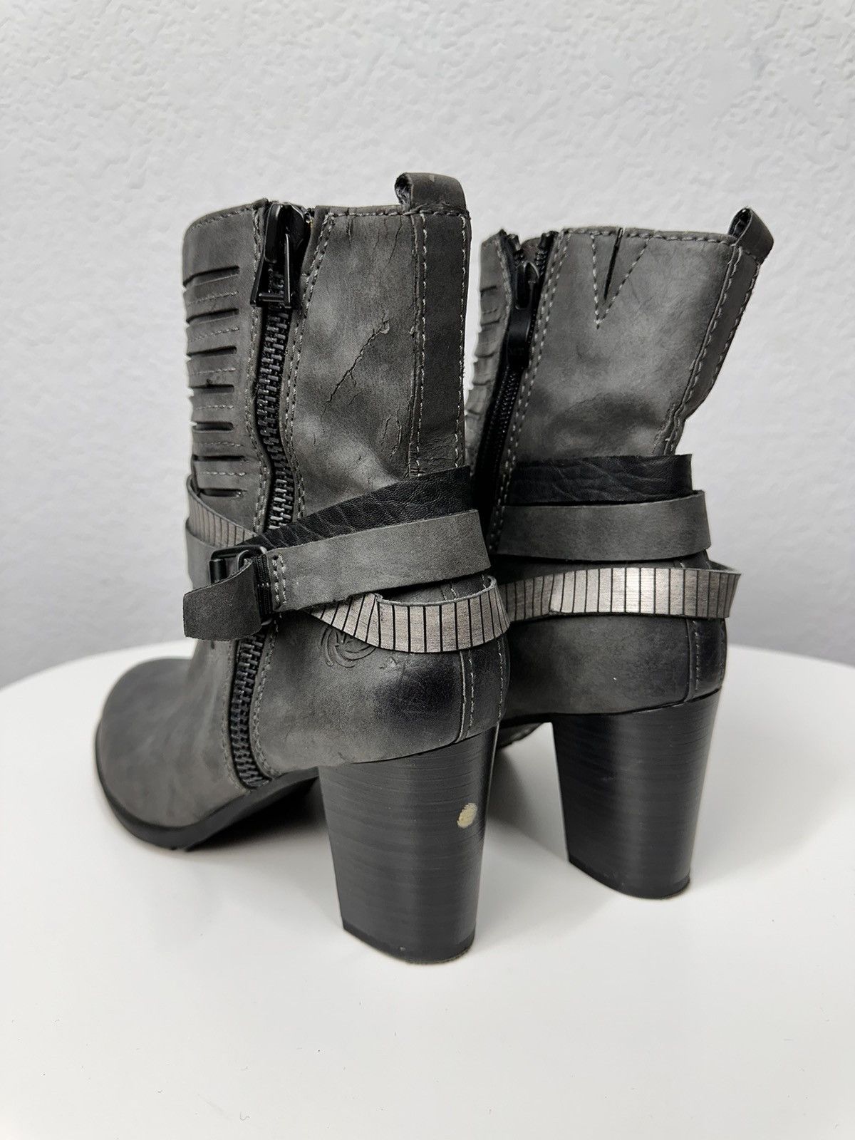 A.S.98 Wow😻VINTAGE HEELS BOOTS A.S. 98 STYLE GUIDI PAUL GAUTIER Size US 9 / IT 39 - 6 Thumbnail