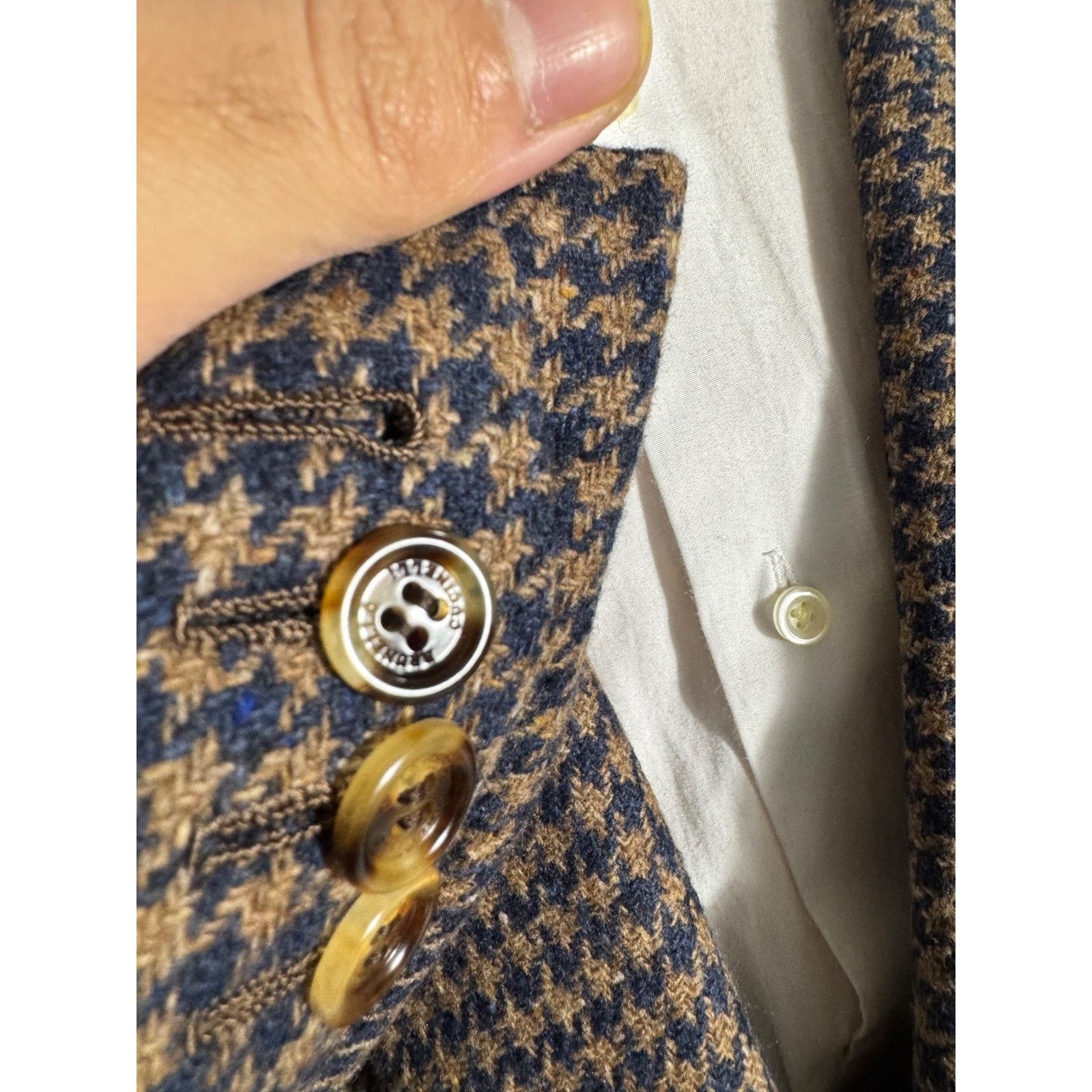 Brunello Cucinelli Brunello Cucinelli Houndstooth 64 54RUS Wool Cashmere Size 54R - 2 Thumbnail