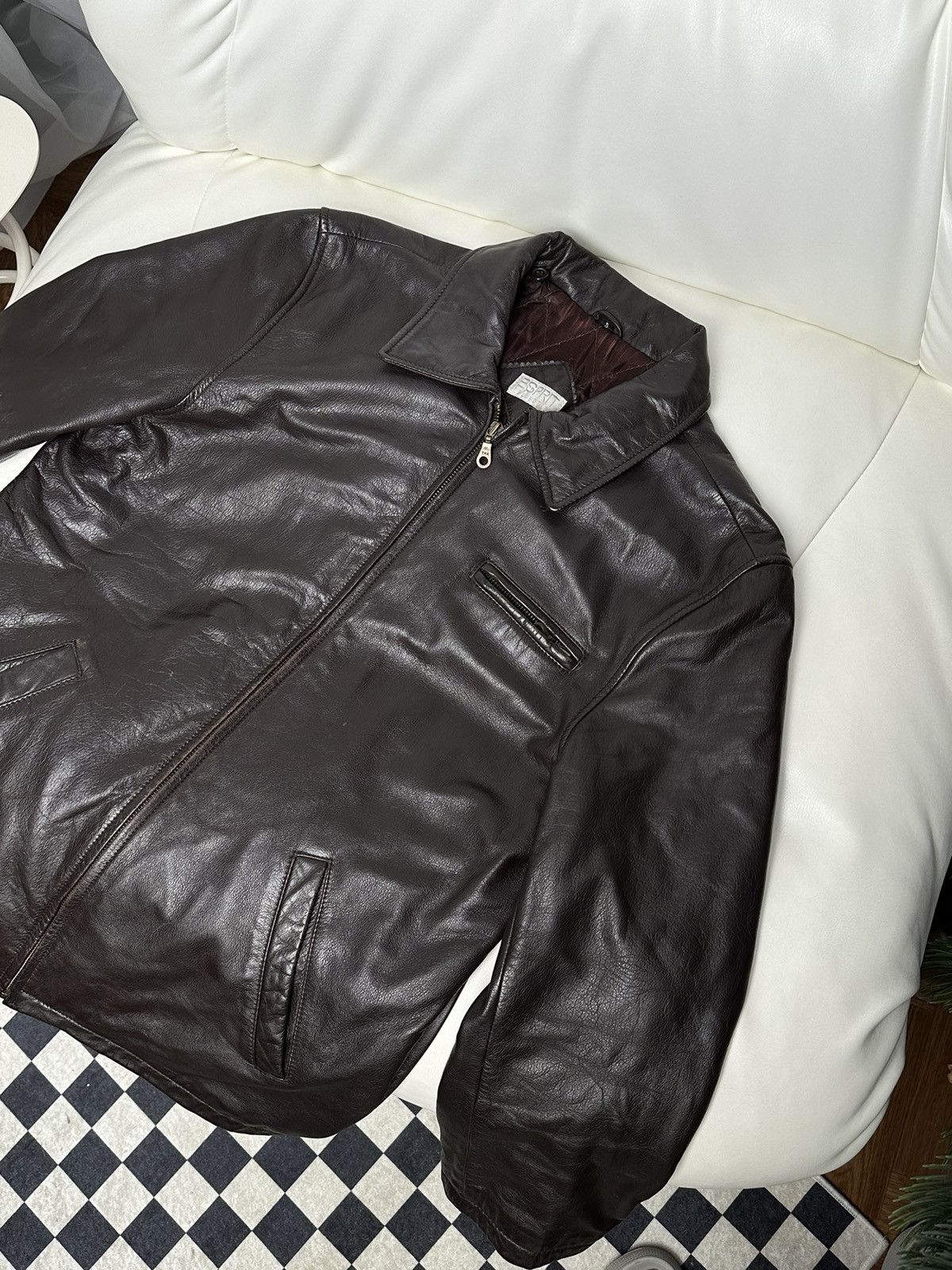 Vintage Vintage leather cropped jacket sprit 90s boxy fit Size US M / EU 48-50 / 2 - 4 Thumbnail