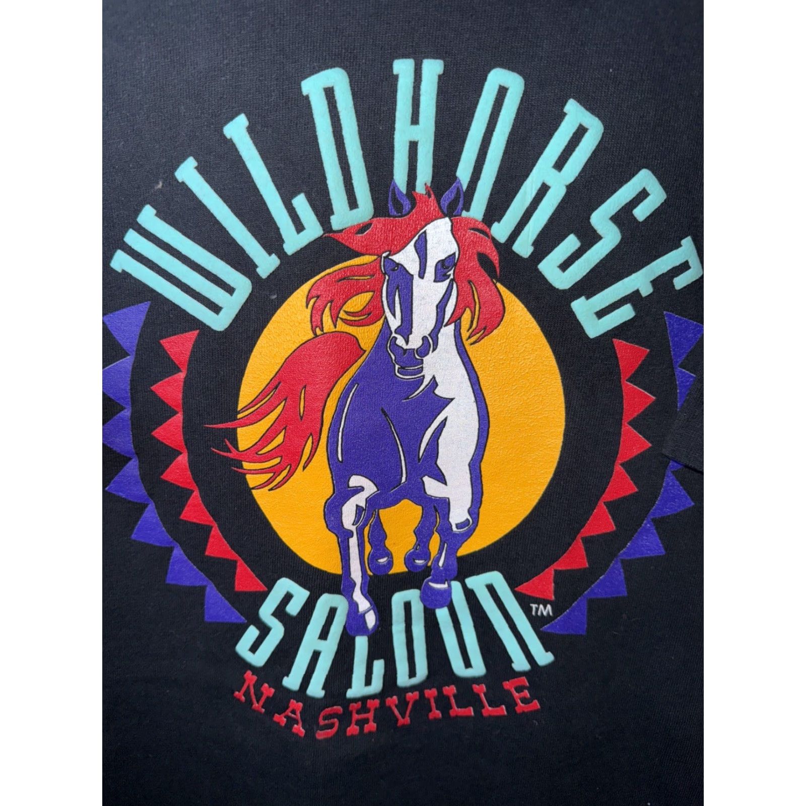 Vintage VINTAGE 90s ONEITA T-Shirt Black XL Mens Single Stitch Wildhorse Saloon Nashville USA Stitch Shirt Size US XL / EU 56 / 4 - 3 Thumbnail