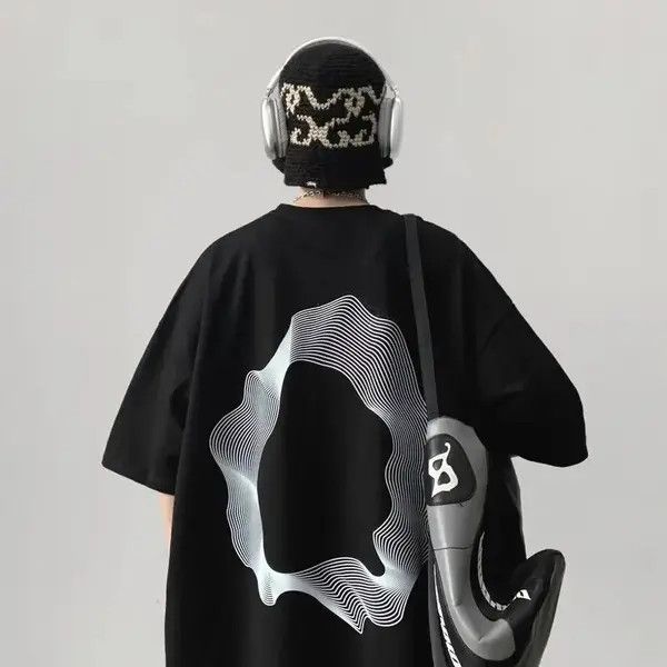 VIBE Streetwear Oversized Printed Loose Distressed T-Shirt Size US XL / EU 56 / 4 - 2 Thumbnail