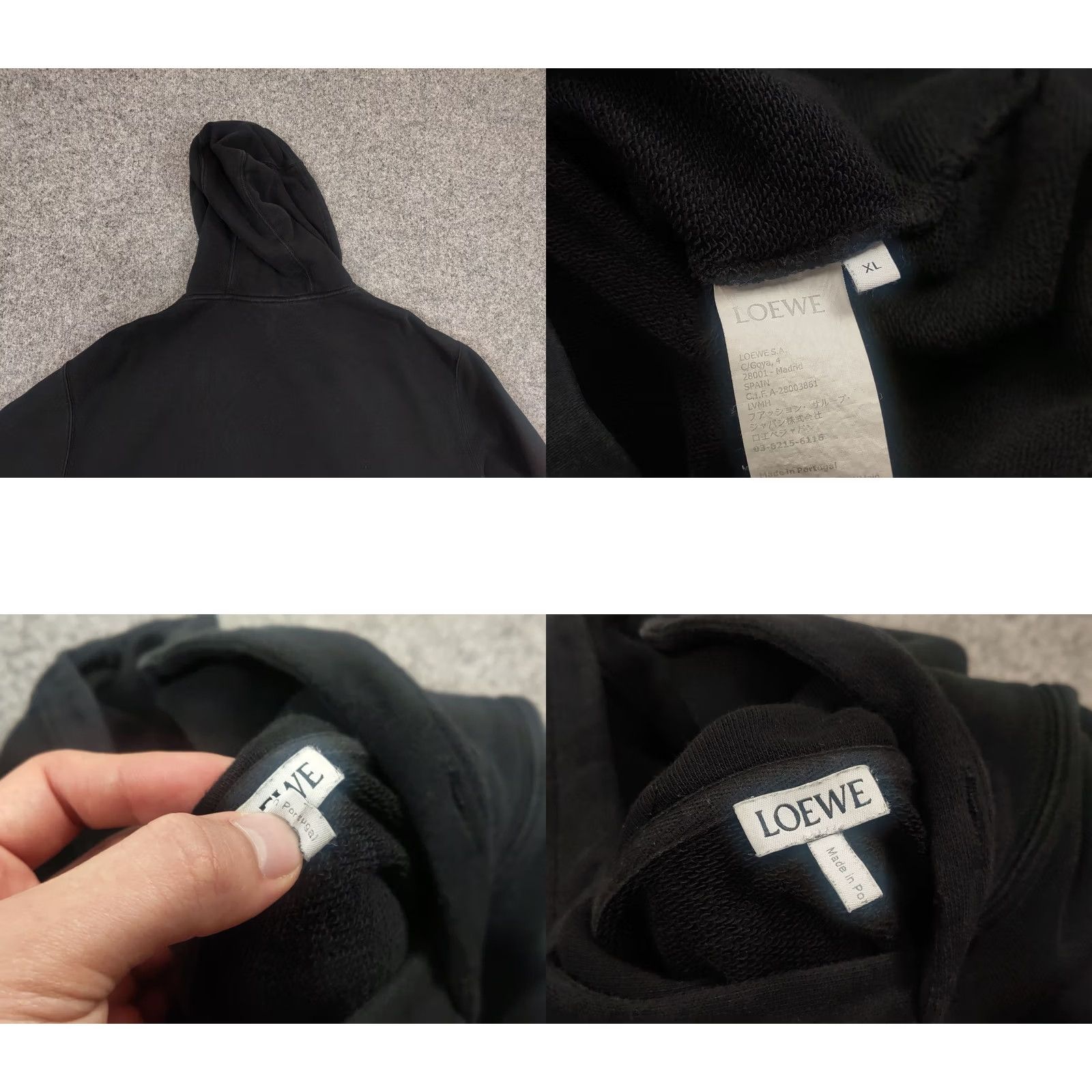 Loewe Loewe mini classic logo black oversized hoodie XL Men Cotton Canvas Logo Authentic Pullover Crew Neck Fall Black CI Size US XL / EU 56 / 4 - 9 Thumbnail