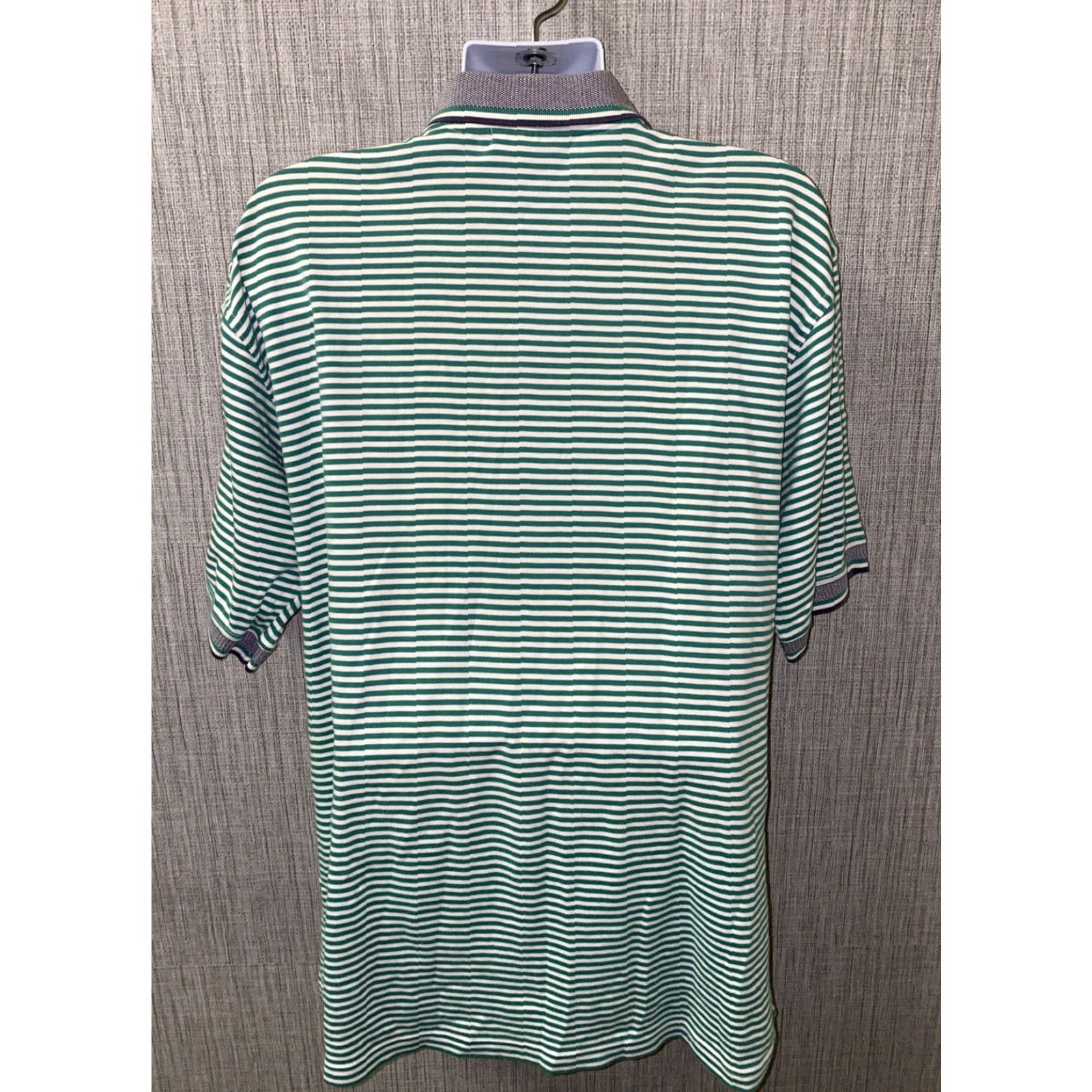 Vintage Slazenger Polo Shirt Mens Green/White Striped Augusta National Size XL Size US XL / EU 56 / 4 - 5 Thumbnail