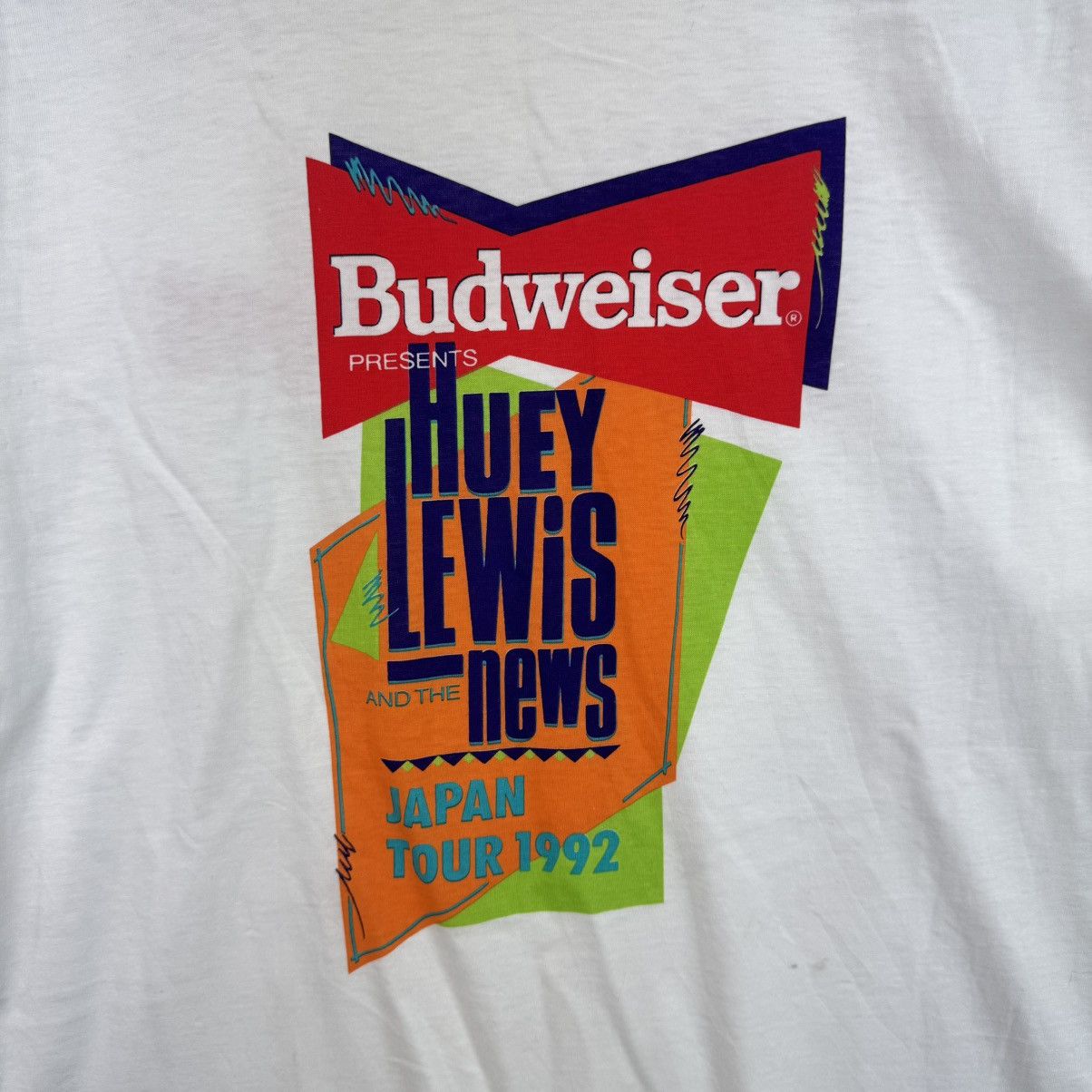Band Tees Vintage 90s Huey Lewis And The News Japan Tour 1992 Tshirts Size US L / EU 52-54 / 3 - 2 Thumbnail