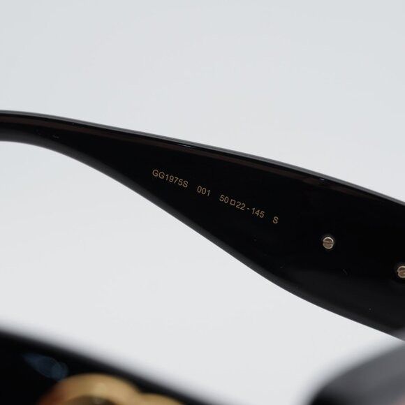 Gucci Gucci GG1975S 001 Sunglasses Shiny Black Square Frame, Red Size ONE SIZE - 5 Thumbnail