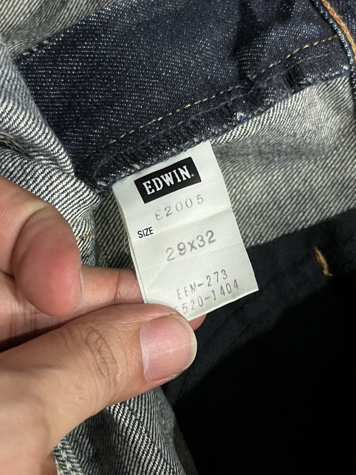 Edwin Vintage Edwin E Function Dark Blue Washed Distressed Jeans Size US 29 - 17 Thumbnail