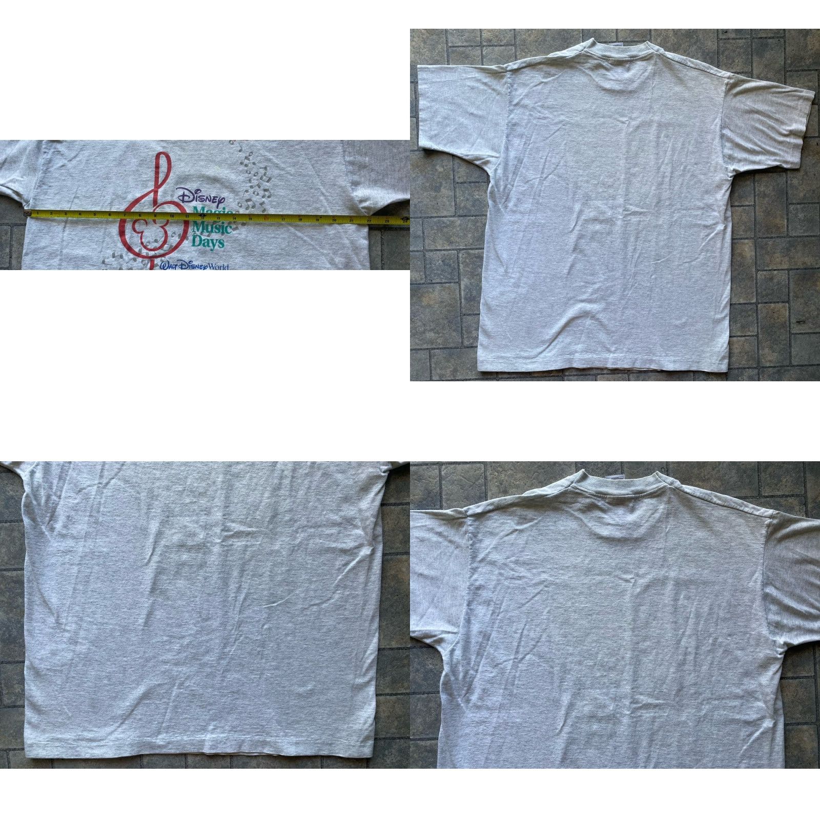Fruit Of The Loom VINTAGE Disney Magic Music Days T Shirt Men’s XL Gray Short Sleeve Regular Fruit of the Loom World Size US XL / EU 56 / 4 - 9 Thumbnail