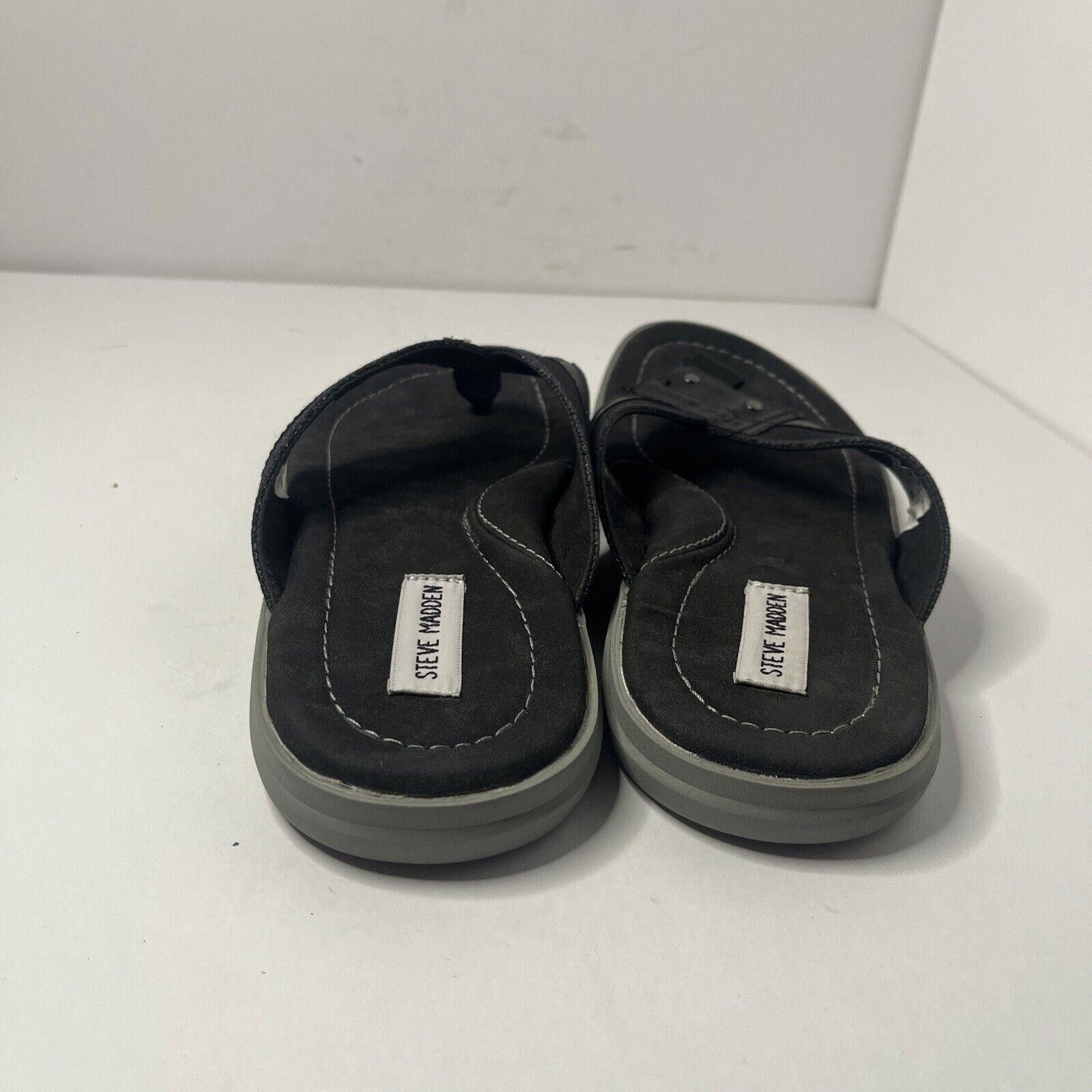 Designer Steve Madden Interrupt Mens Flip Flops Size 8.5 Black Size US 8.5 / EU 41-42 - 3 Thumbnail