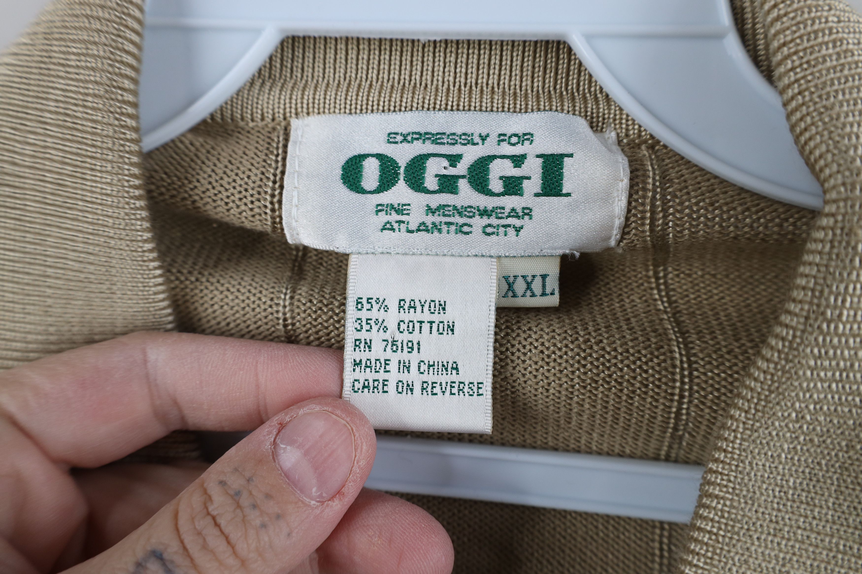 Vintage Vintage 90s Streetwear Cable Knit Collared Sweater Gold Size US XXL / EU 58 / 5 - 7 Thumbnail