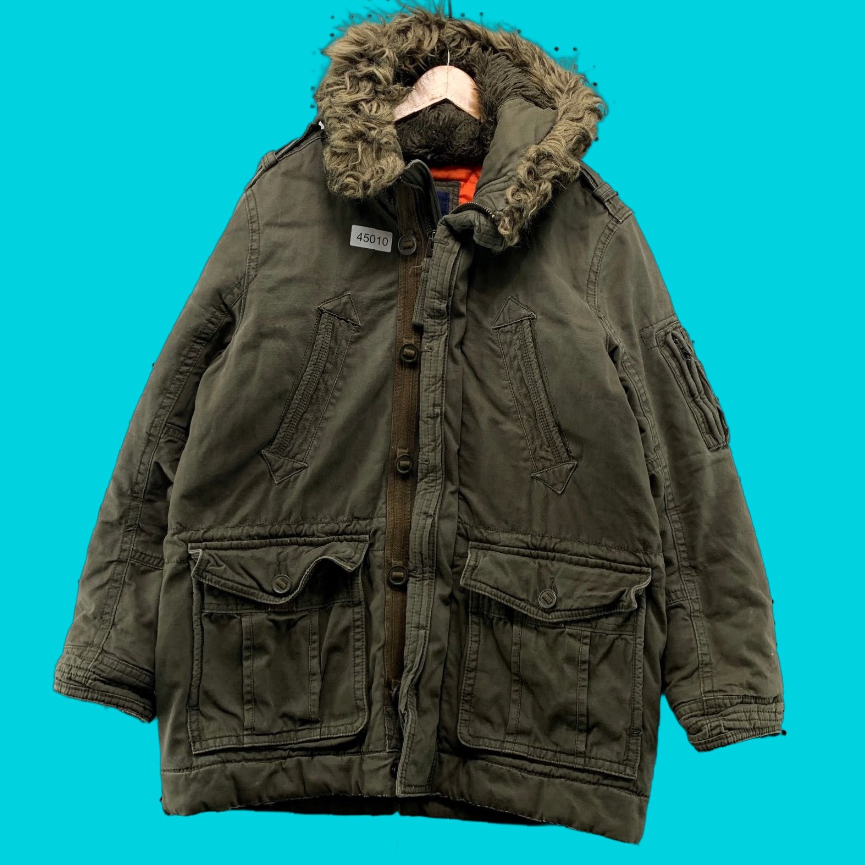 American Eagle Outfitters VINTAGE American Eagle Military Coat Mens L Green Faux Fur Heavyweight Army Field Coat Mens L Green Military Heavyweight Faux Fur War Era Size US L / EU 52-54 / 3 - 1 Thumbnail