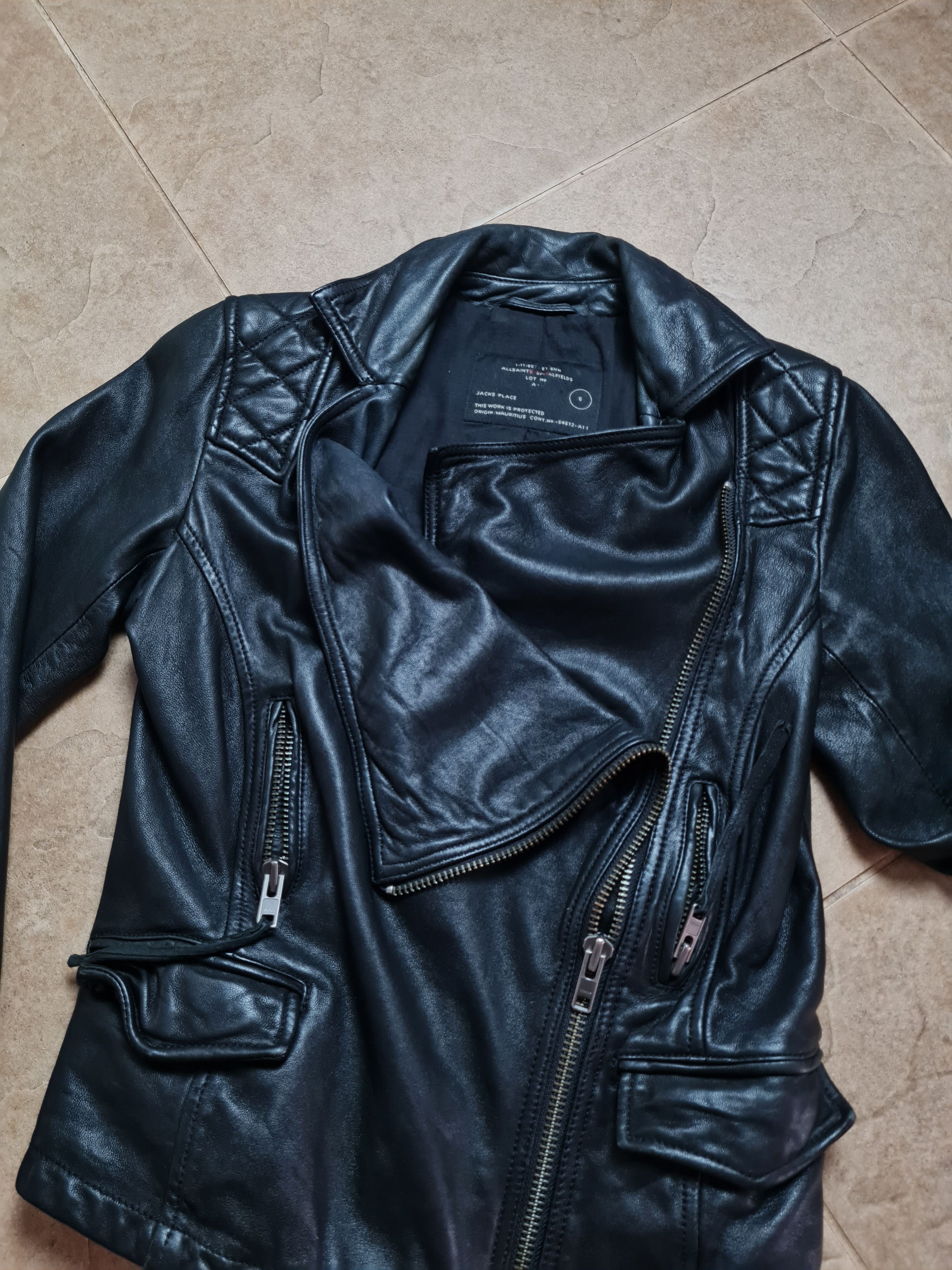 Allsaints VINTAGE ALL SAINTS STANTON LEATHER JACKET BLACK SIZE 6 Size M / US 6-8 / IT 42-44 - 15 Thumbnail