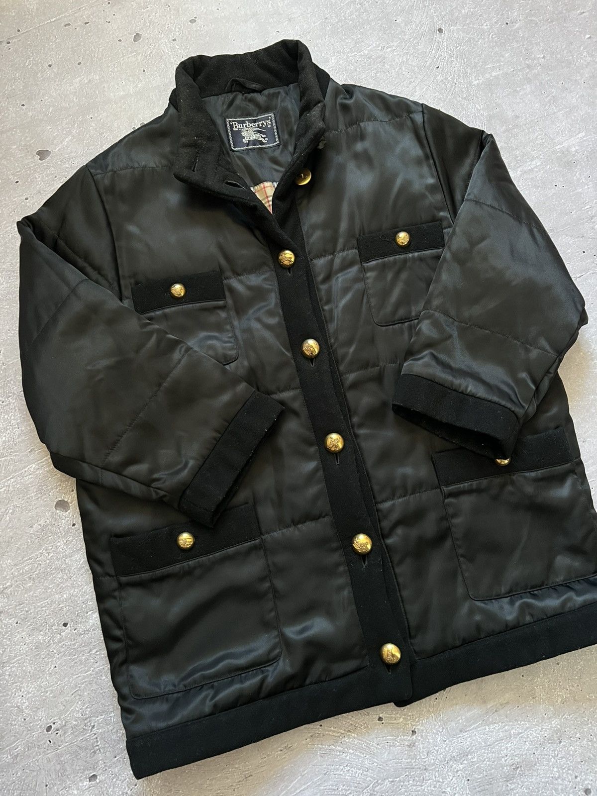 Burberry Burberrys Women's Quilted Jacket Nova Check Nylon Lining 44 Size M / US 6-8 / IT 42-44 - 1 Thumbnail
