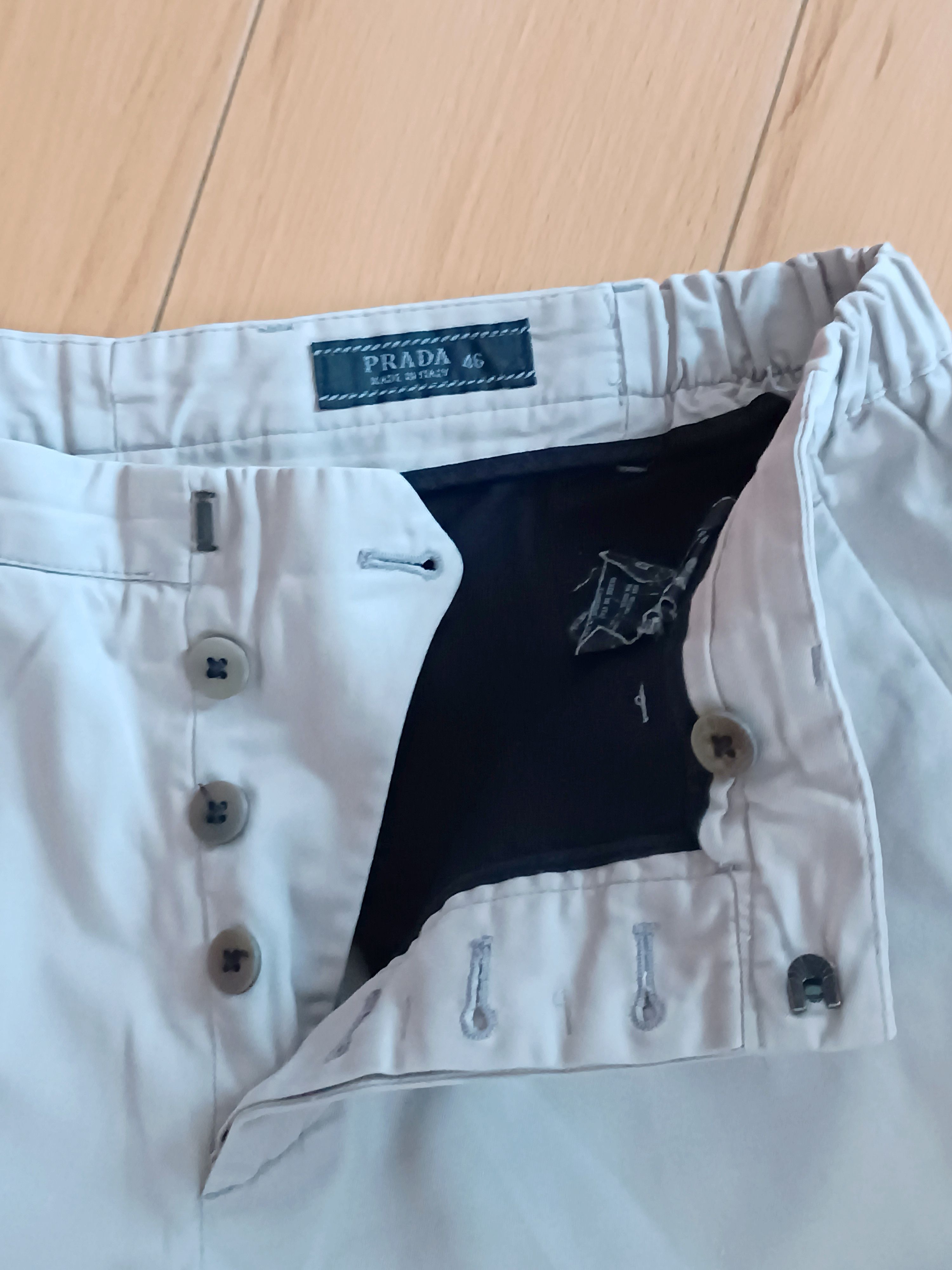 Prada Prada Mens Beige Cotton Shorts with Velcro Leg Opening Size US 30 / EU 46 - 3 Thumbnail