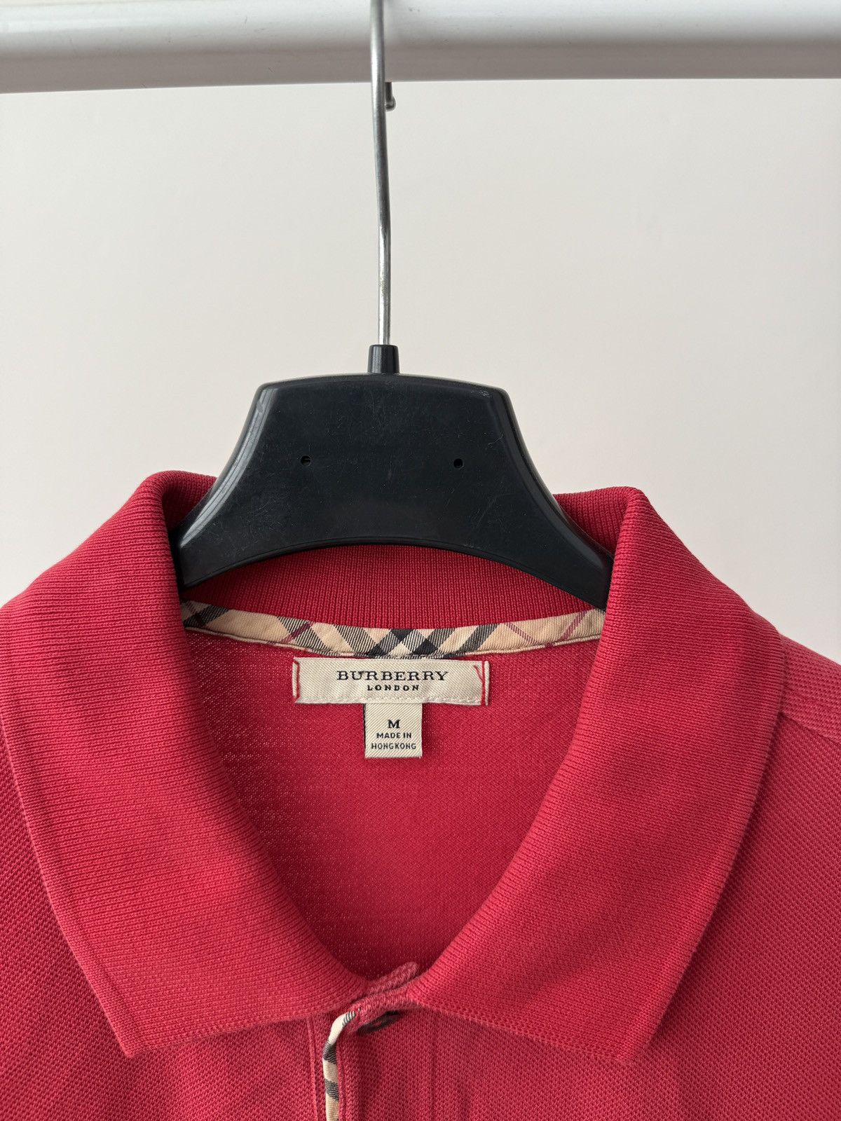 Burberry Vintage Burberry London Mens Red Polo Shirt Short Sleeve Size US M / EU 48-50 / 2 - 5 Thumbnail