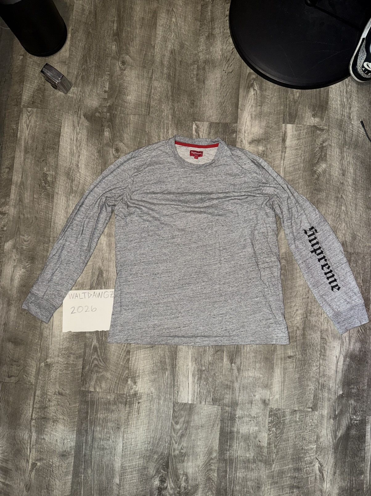 Supreme Supreme Old English Long-Sleeve Top (white) | Grailed