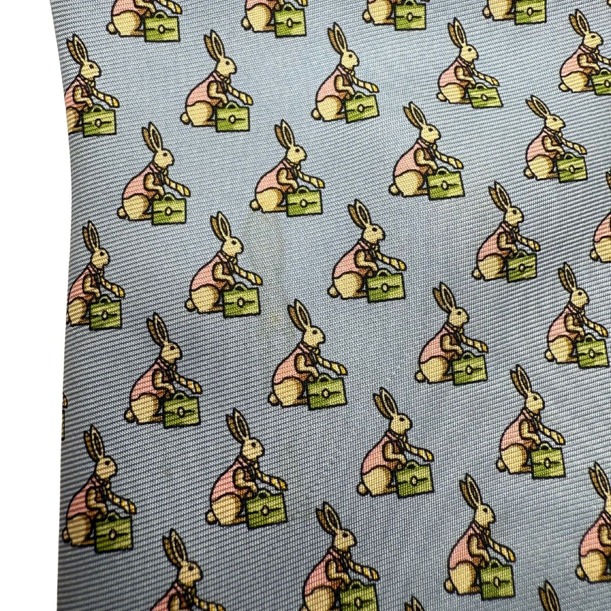 Brooks Brothers Brooks Brothers Silk Tie, Blue Rabbit Print, Made in USA Size ONE SIZE - 3 Thumbnail
