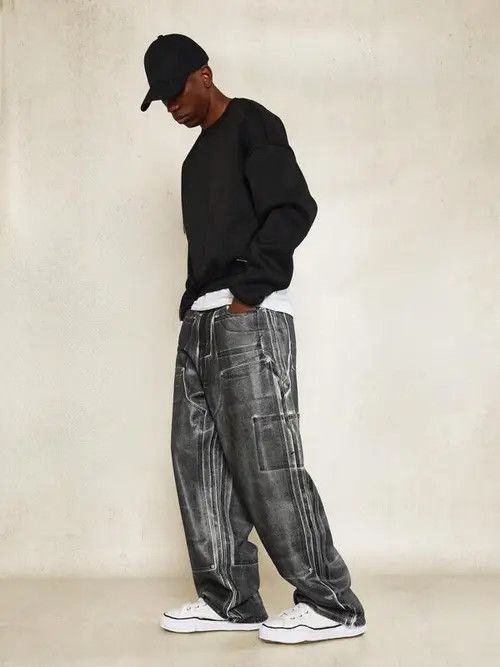 Japanese Brand × Vintage Straight leg Designer RETRO Y2K jeans Size US 34 / EU 50 - 3 Thumbnail