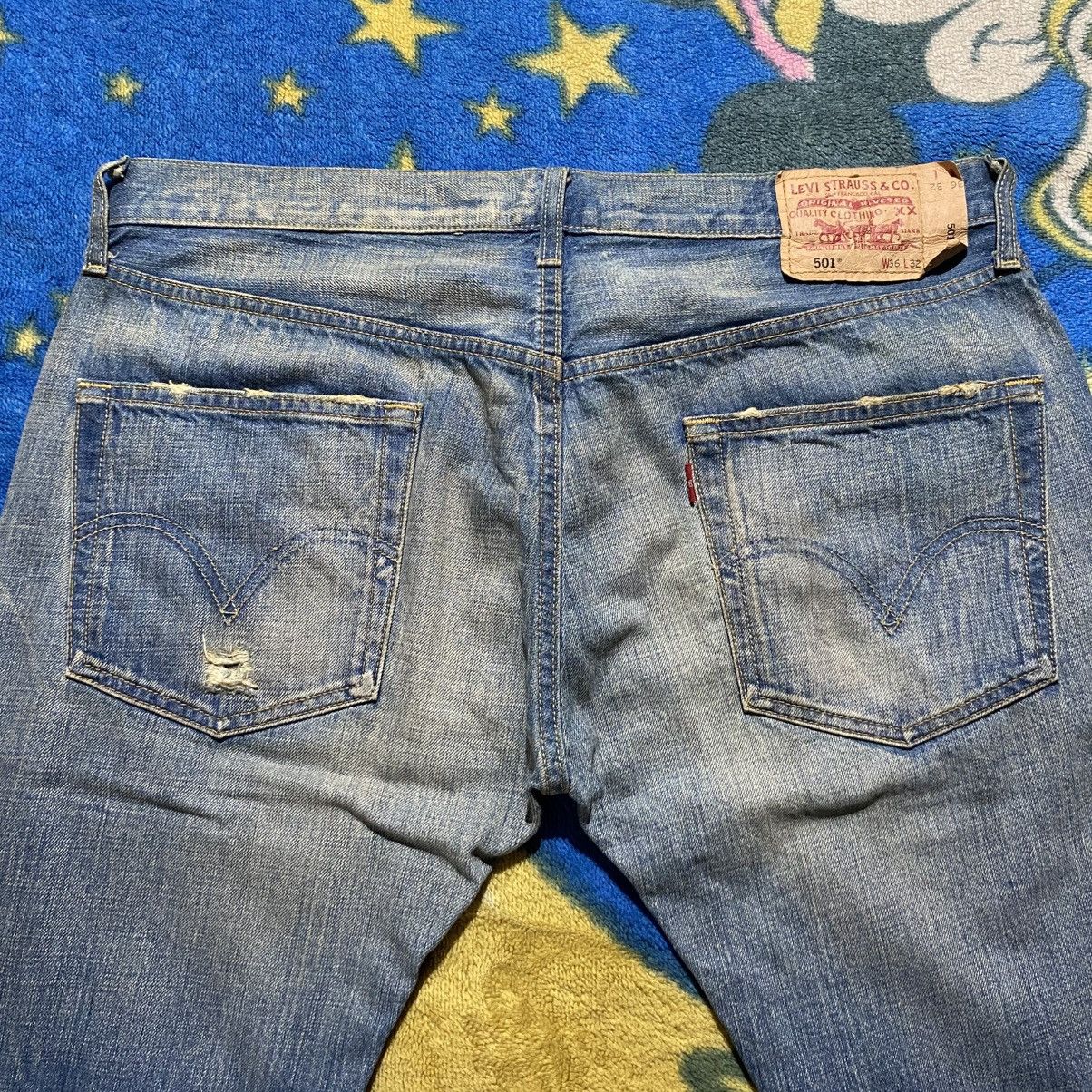 Levi's Vintage Levi’s 501 Distressed Ripped Jeans Size US 36 / EU 52 - 6 Thumbnail