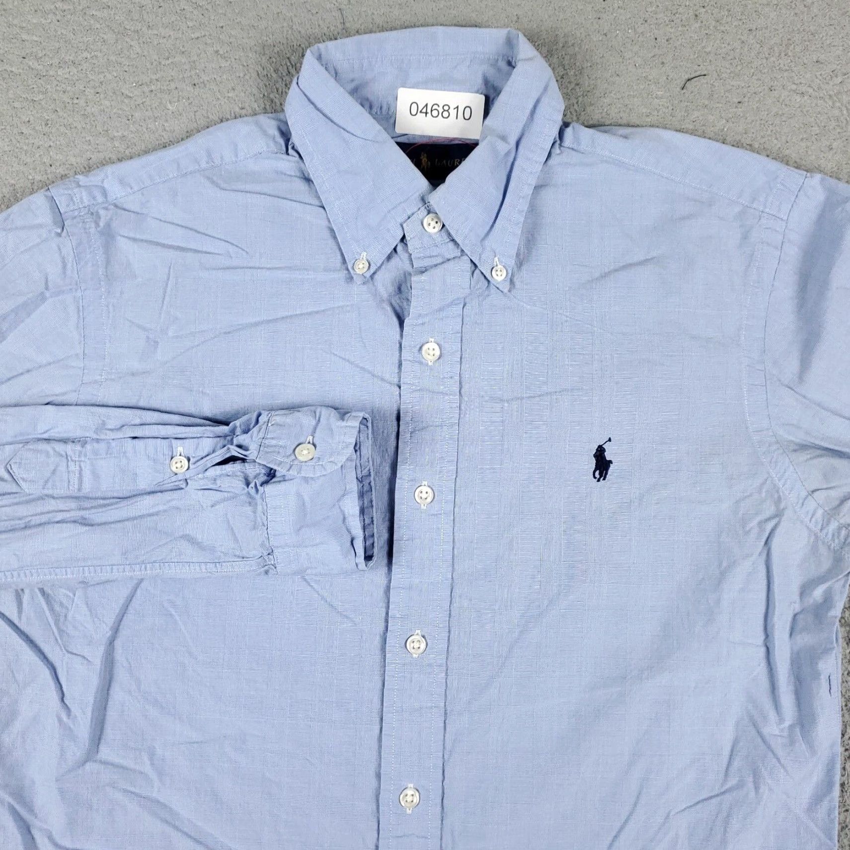 Ralph Lauren Ralph Lauren Dress Shirt Mens Size 15 Blue Long Sleeve Button Up Regular Fit Size 40R - 2 Thumbnail