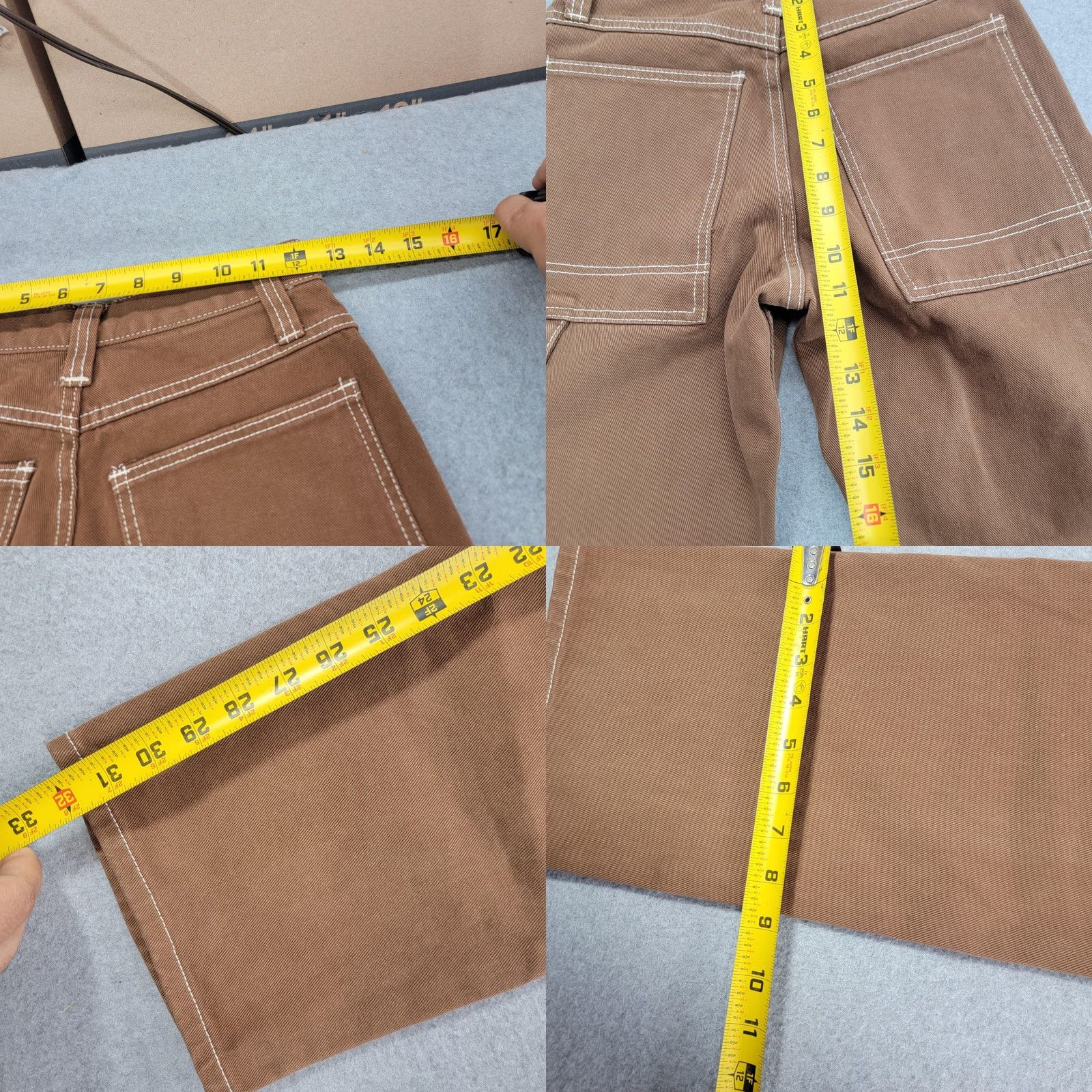 Vintage VINTAGE J Galt Pants Mens Small Brown Carpenter Workwear Hammer Loop Straight Leg Size US 29 - 8 Thumbnail