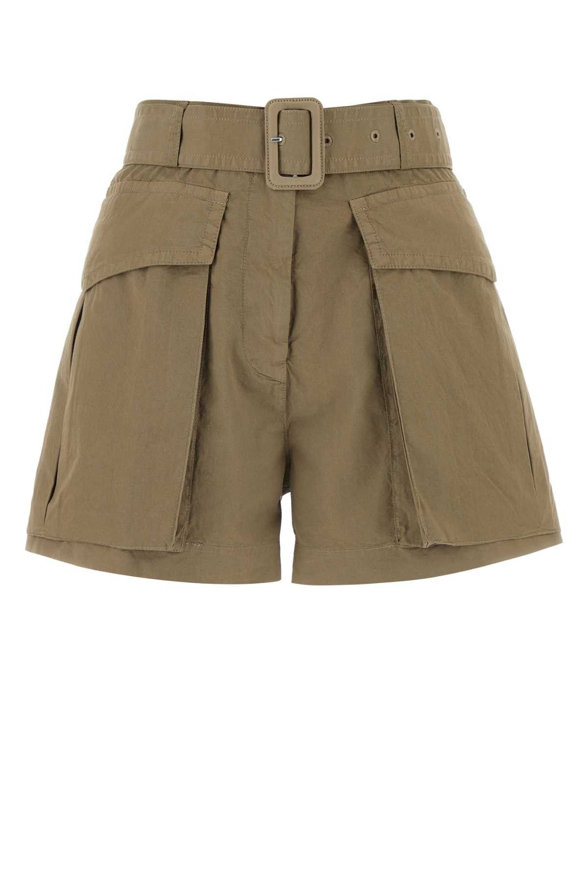 image of Dries Van Noten Cappuccino Cotton Peza Shorts in Beige O Tan, Women's (Size 24)