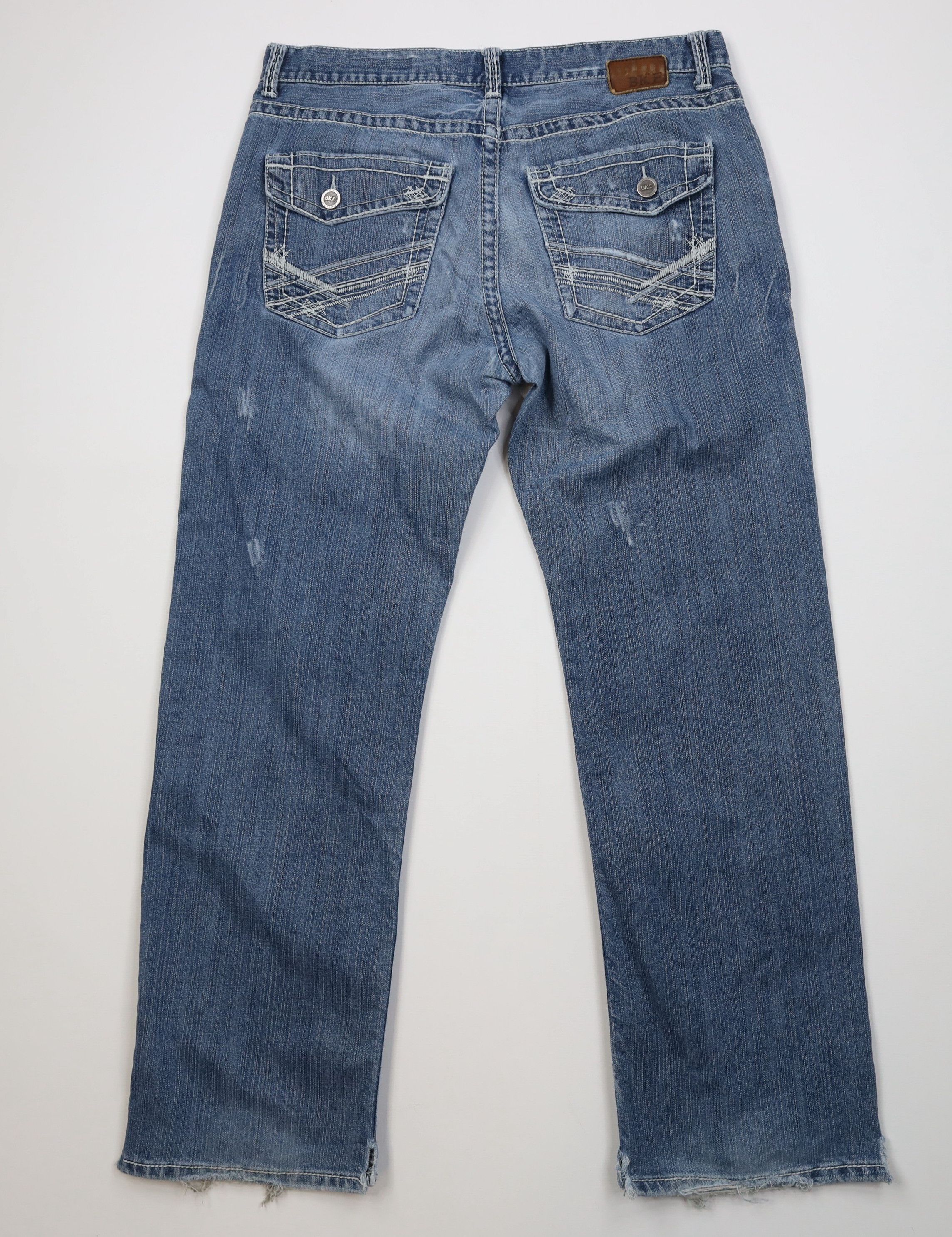 Vintage Buckle BKE Thick Stitch Tyler Straight Leg Denim Jeans Size US 36 / EU 52 - 10 Thumbnail
